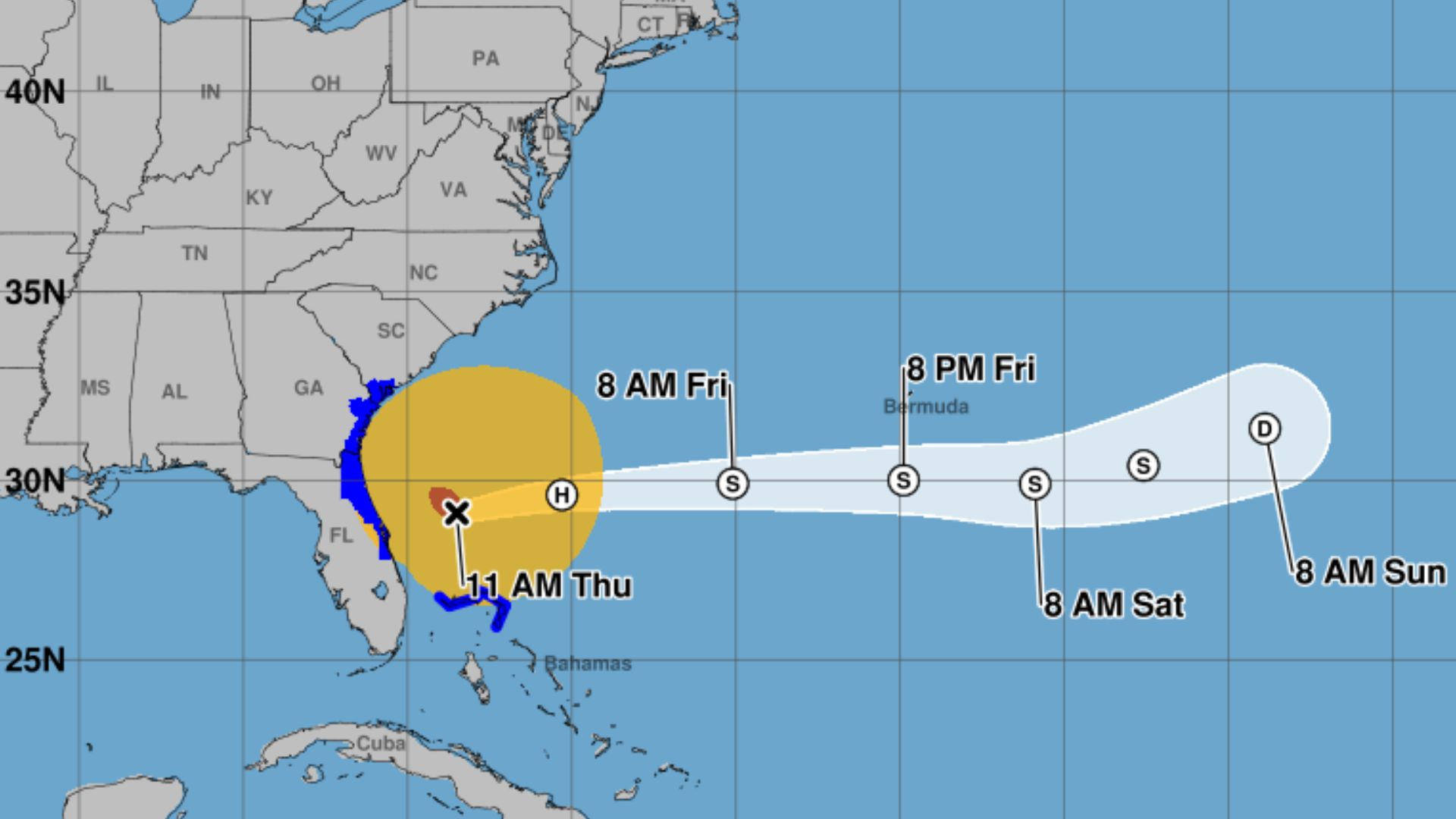 Now a Tropical Storm, Milton Moves Offshore Into the Atlantic Leaving a ...