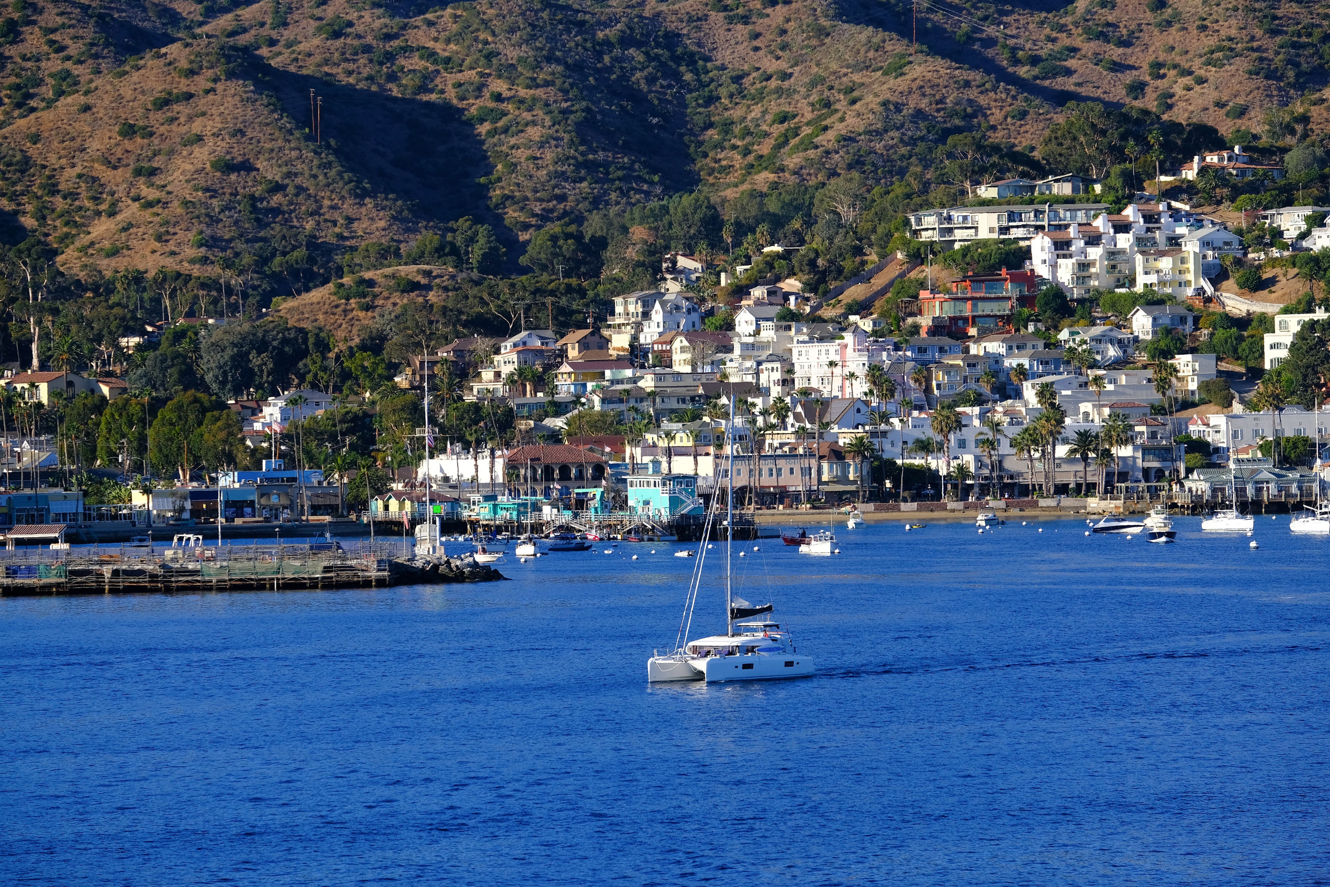 Avalon is a resort community with the waterfront dominated by tourism-oriented businesses on Santa Catalina Island, in the Channel Islands, off Los Angeles, California