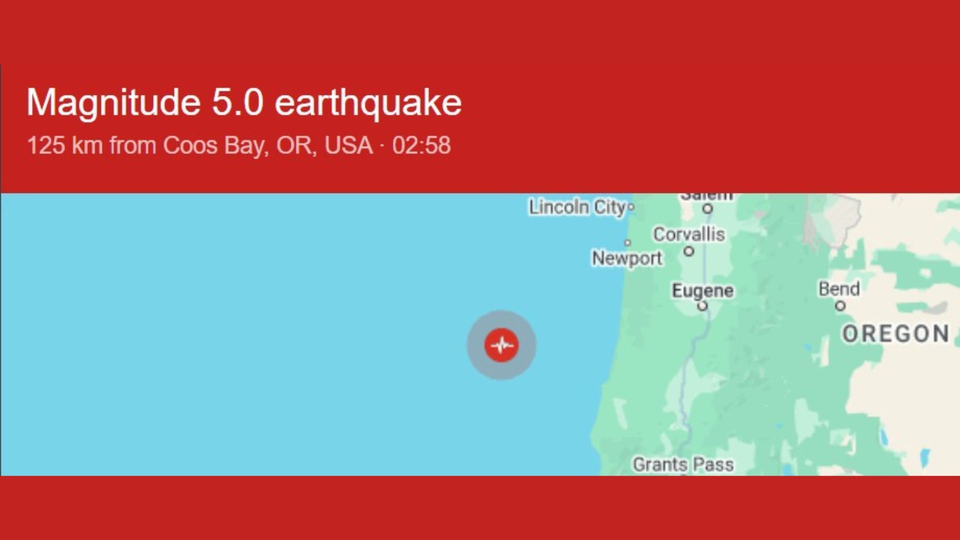 Growing concern with yesterday's 5.0 magnitude earthquake off the Oregon coast near the Cascadian subduction zone