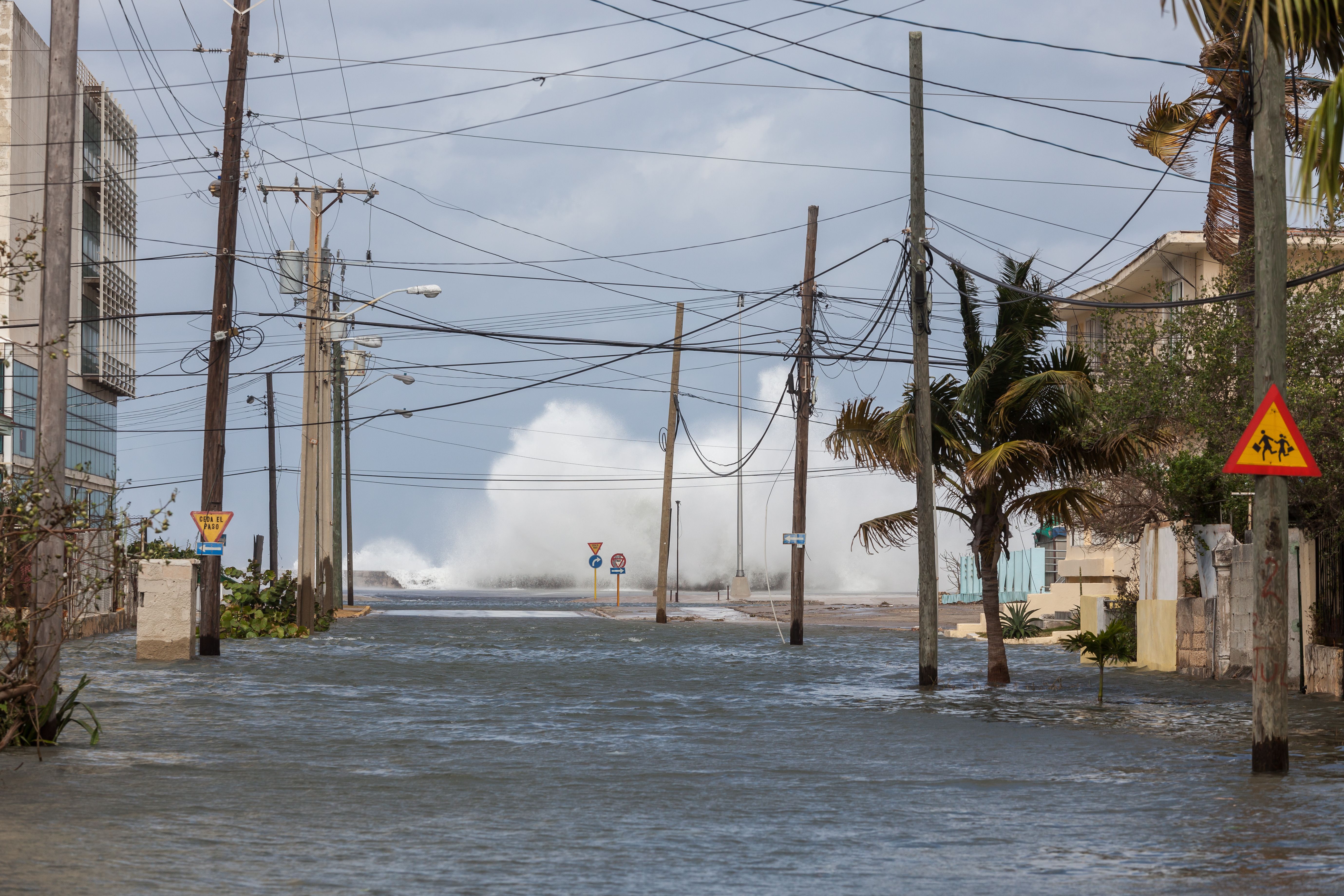 Flooding in Havana, Cuba from tropical storm