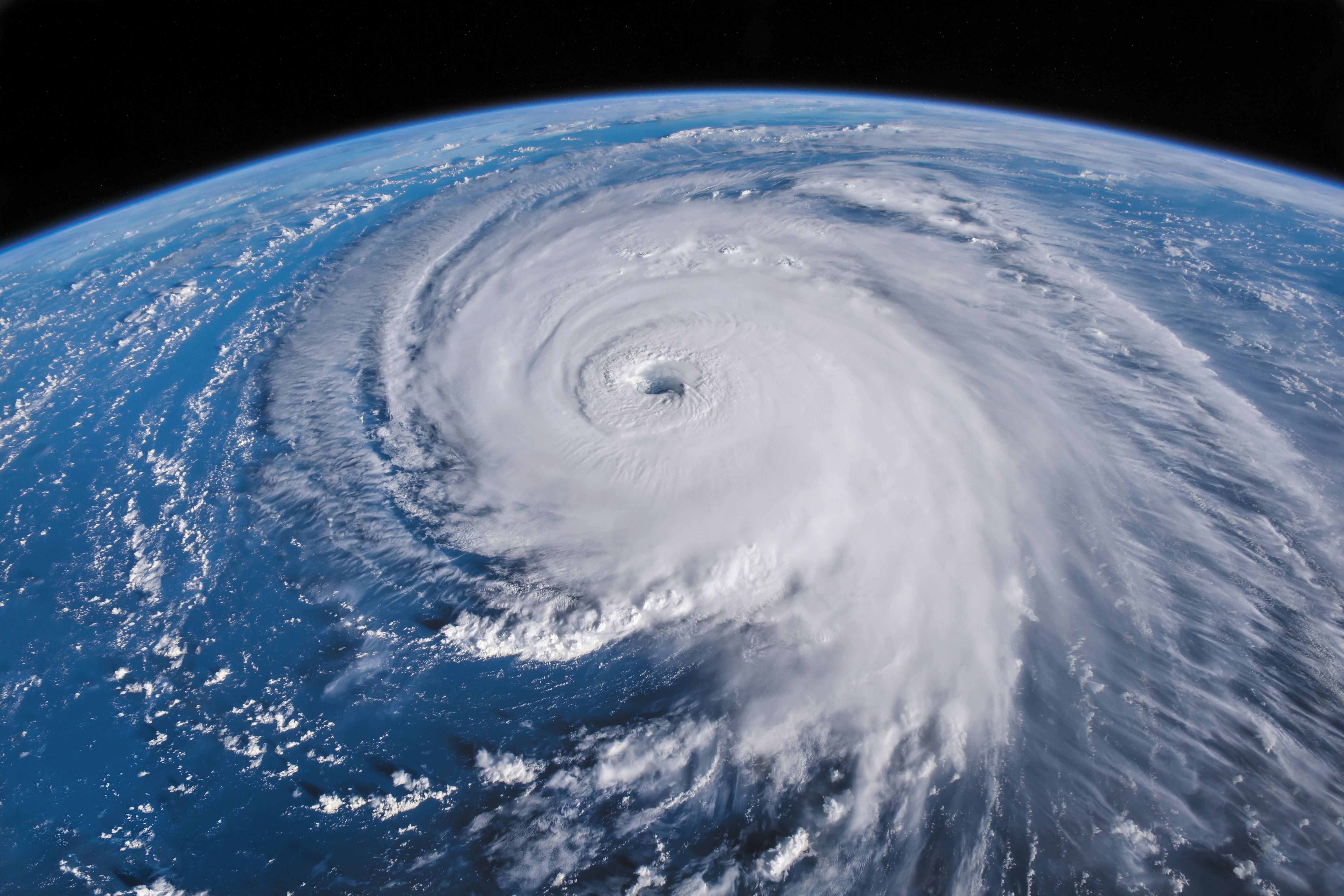 NASA Satellite image of hurricane over the Atlantic