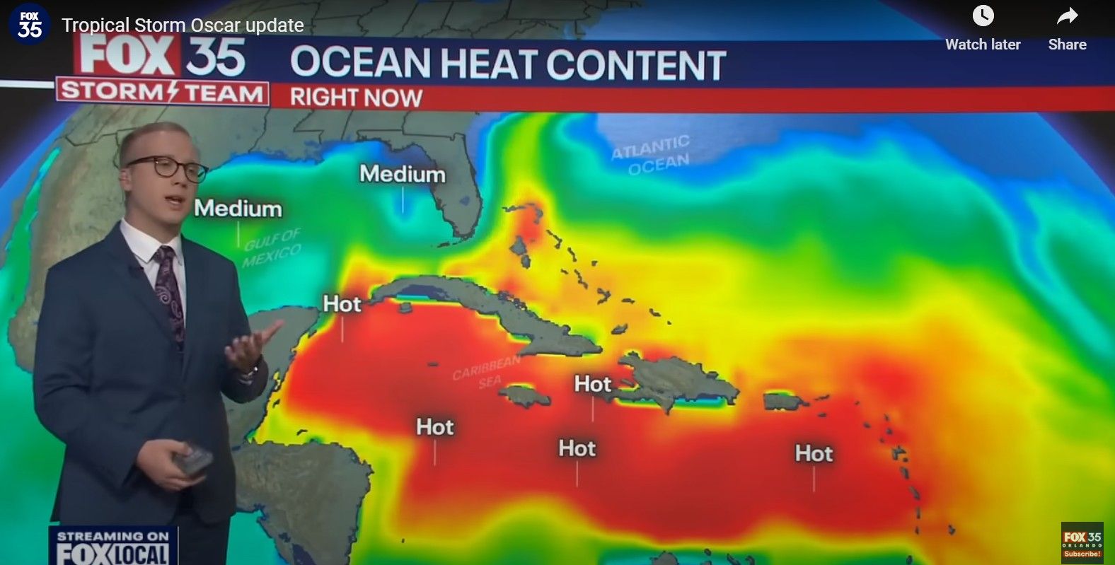 Ocean Heat Temperatures Currently