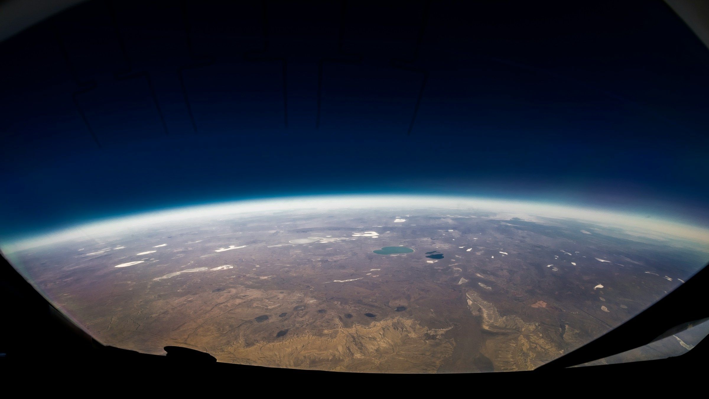 View from 47,000 feet above Kazakhstan