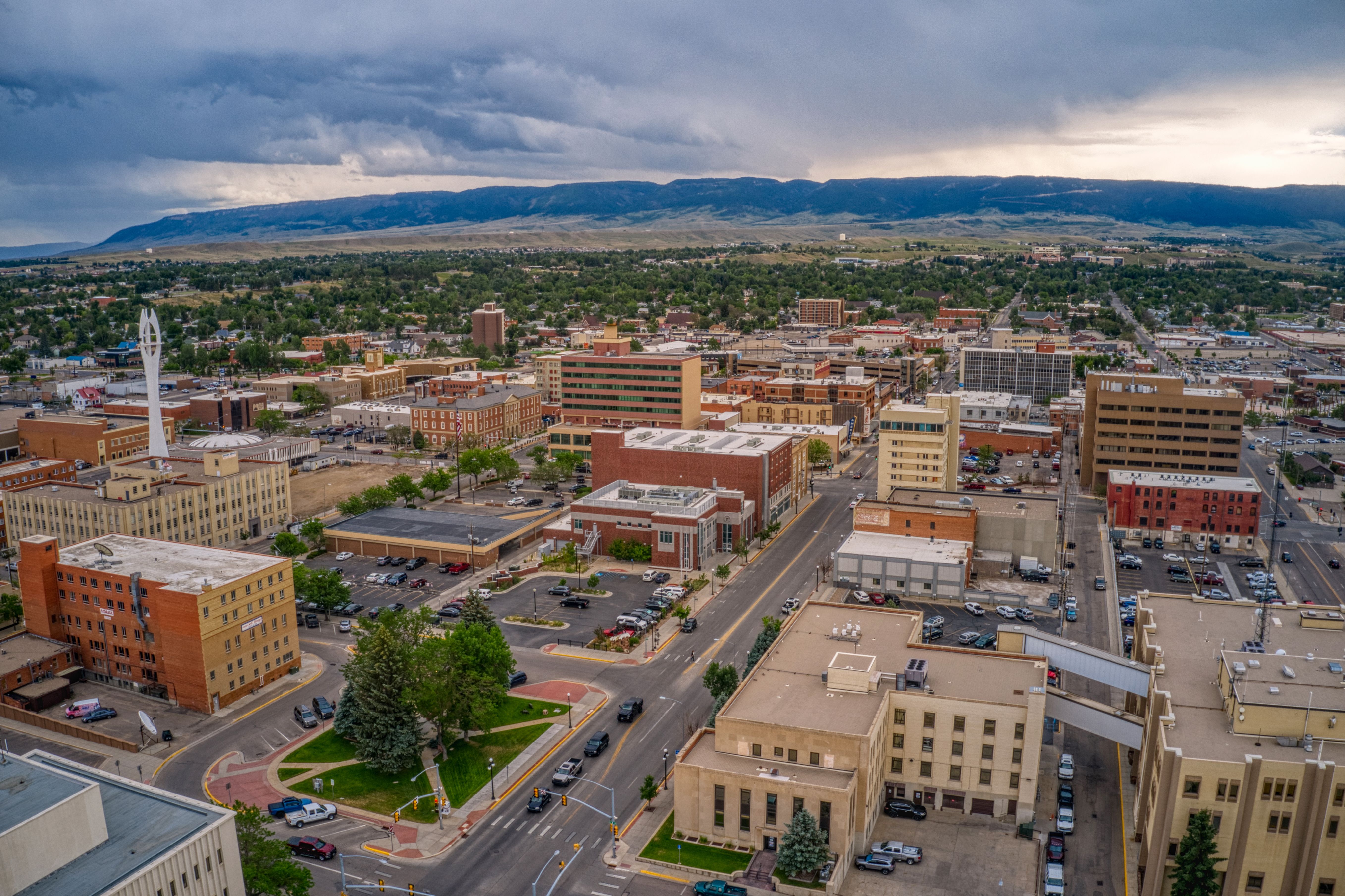 Aerial view of Casper, Wyoming