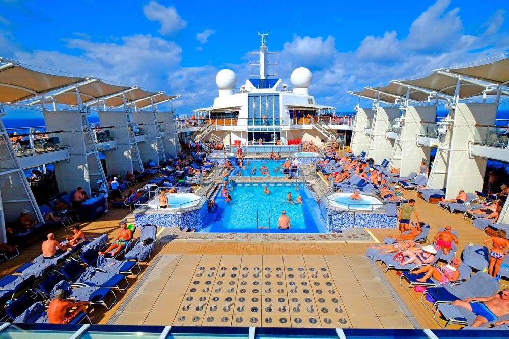 Caribbean Cruise Celebrity cruise line Island Vista Southern Caribbean Island Cruise from Miami Florida pool side activities
