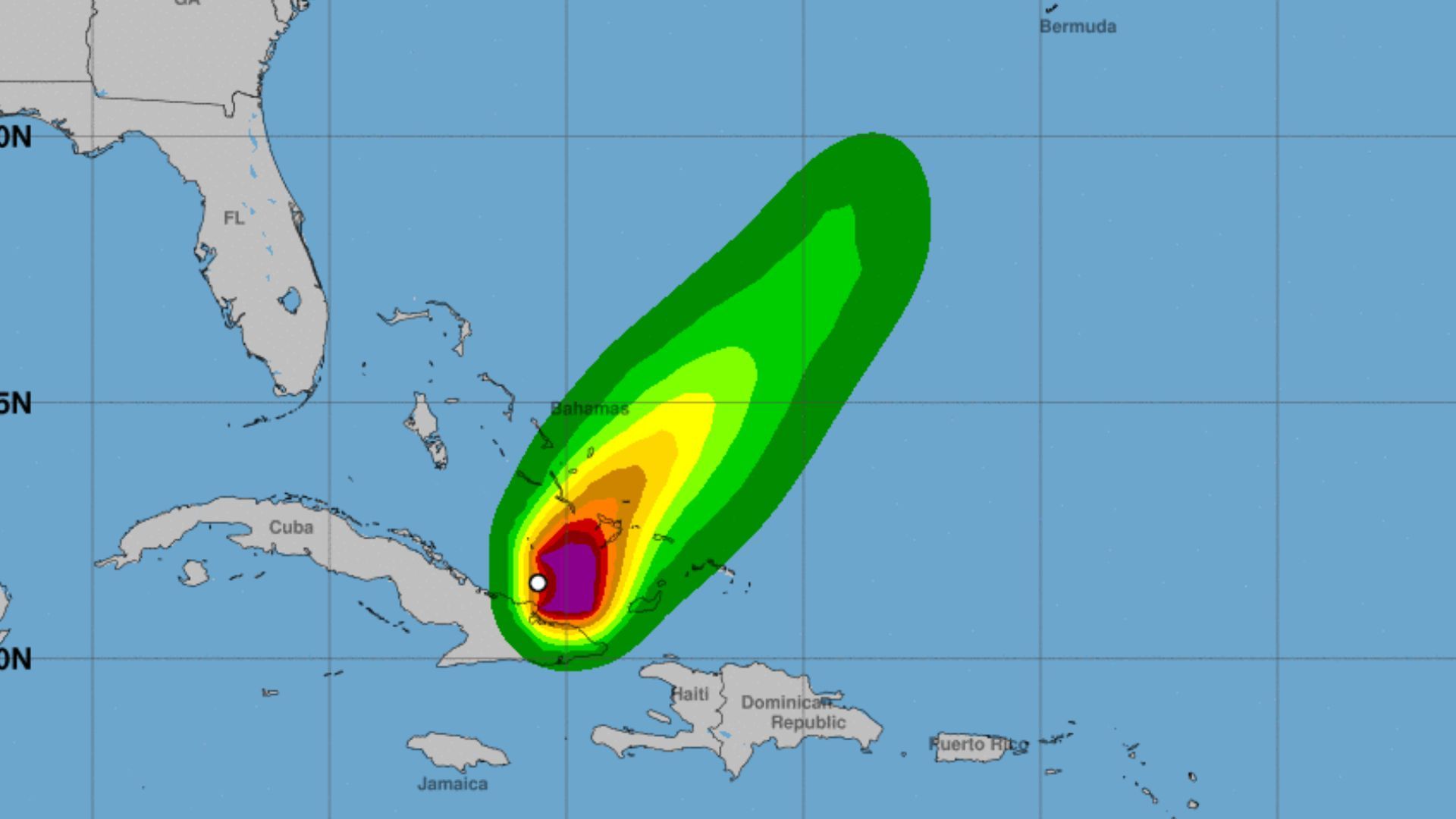 Tropical Storm Oscar latest track - National Hurricane Center - 10-22-2024