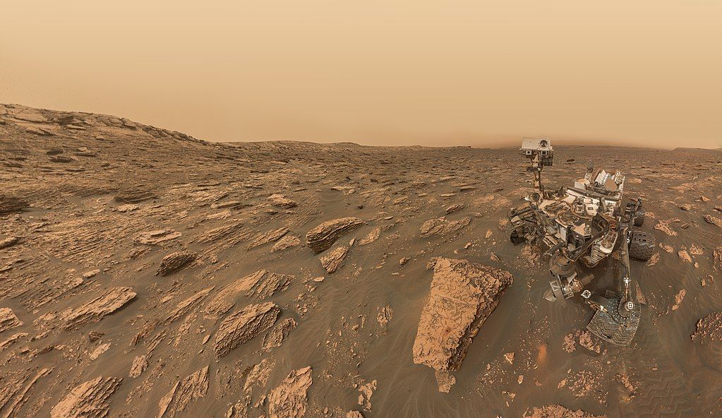 Curiosity rover takes a selfie on Mars during a giant dust storm