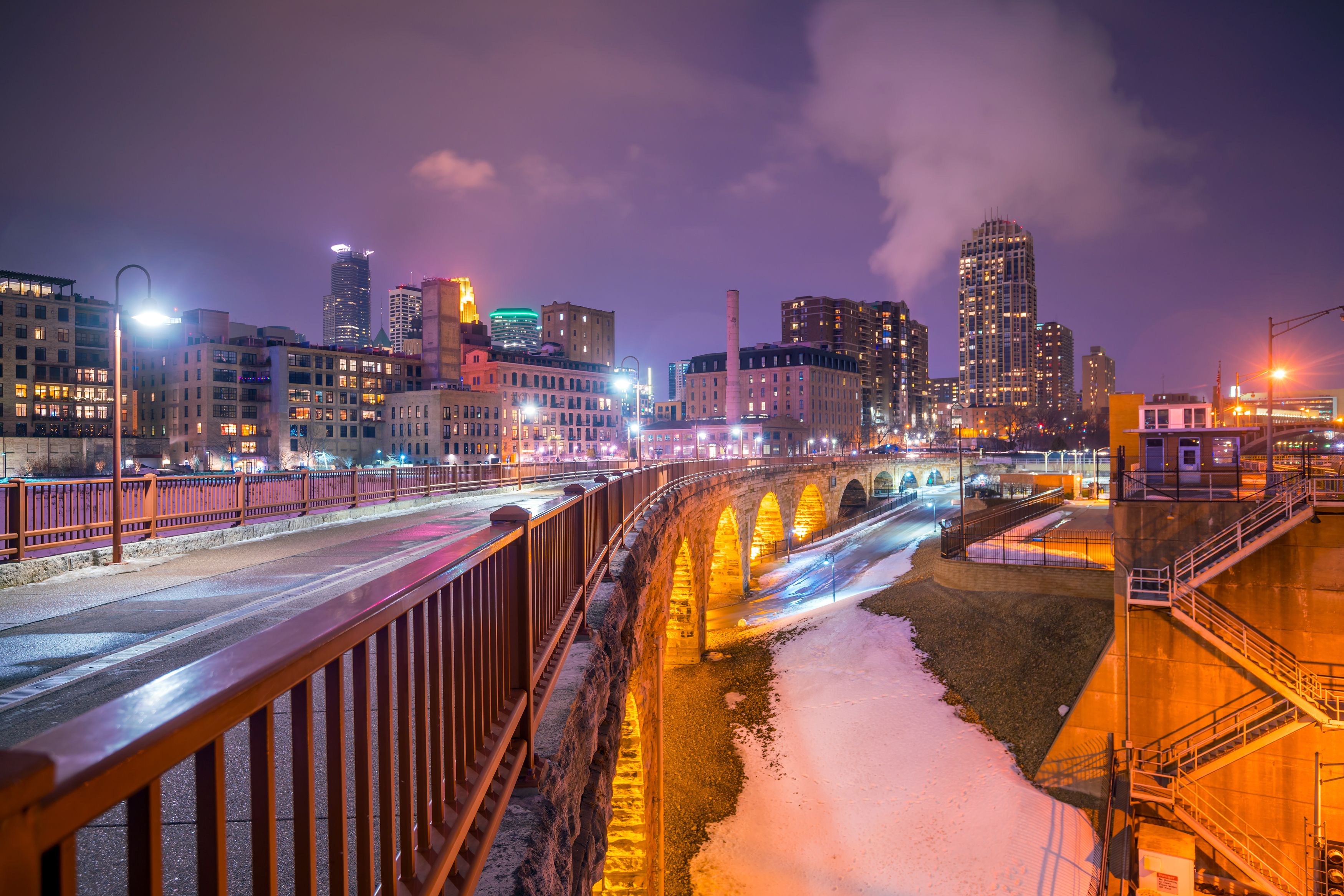 Minneapolis downtown skyline in Minnesota