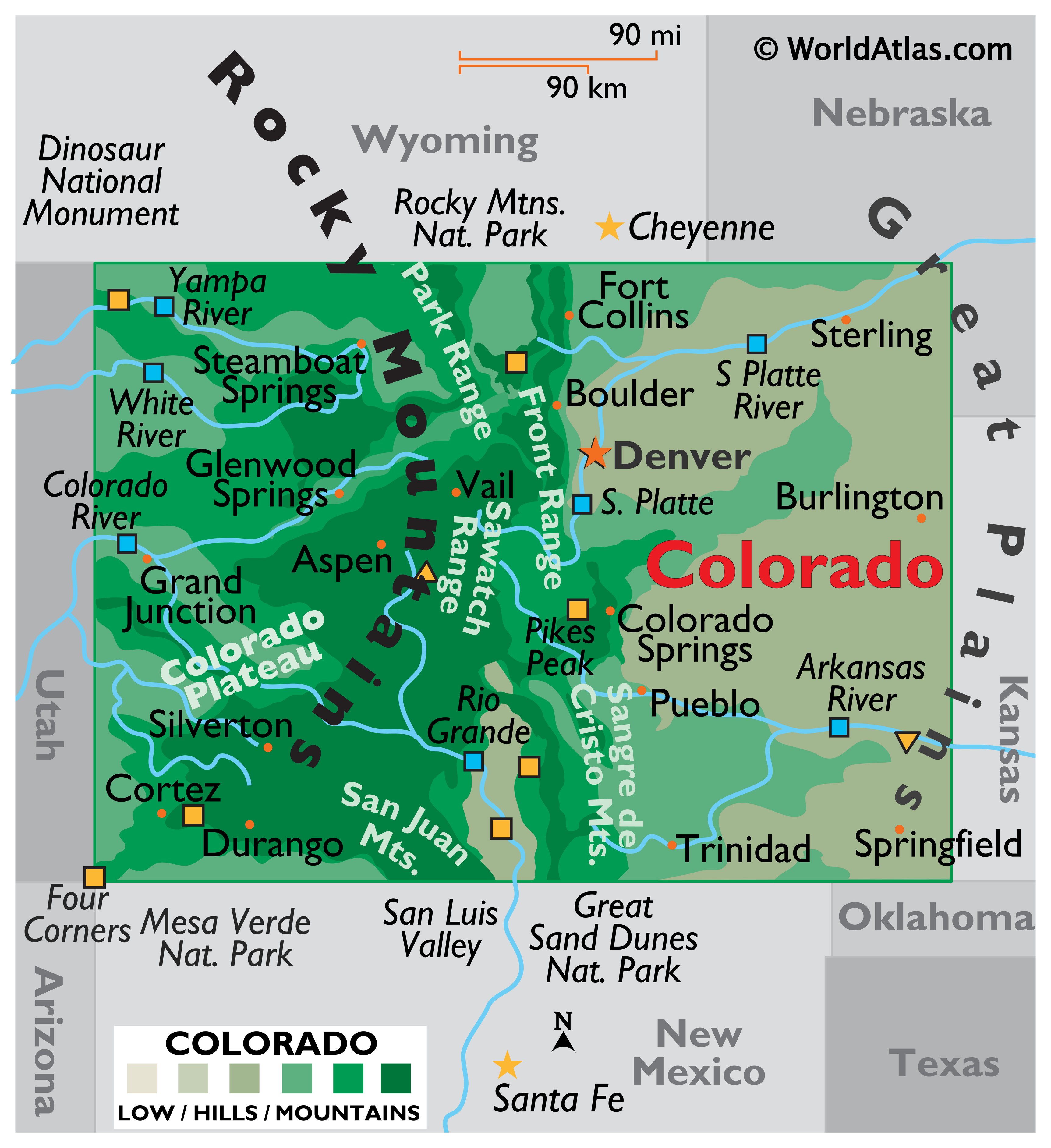 Colorado Usa Map