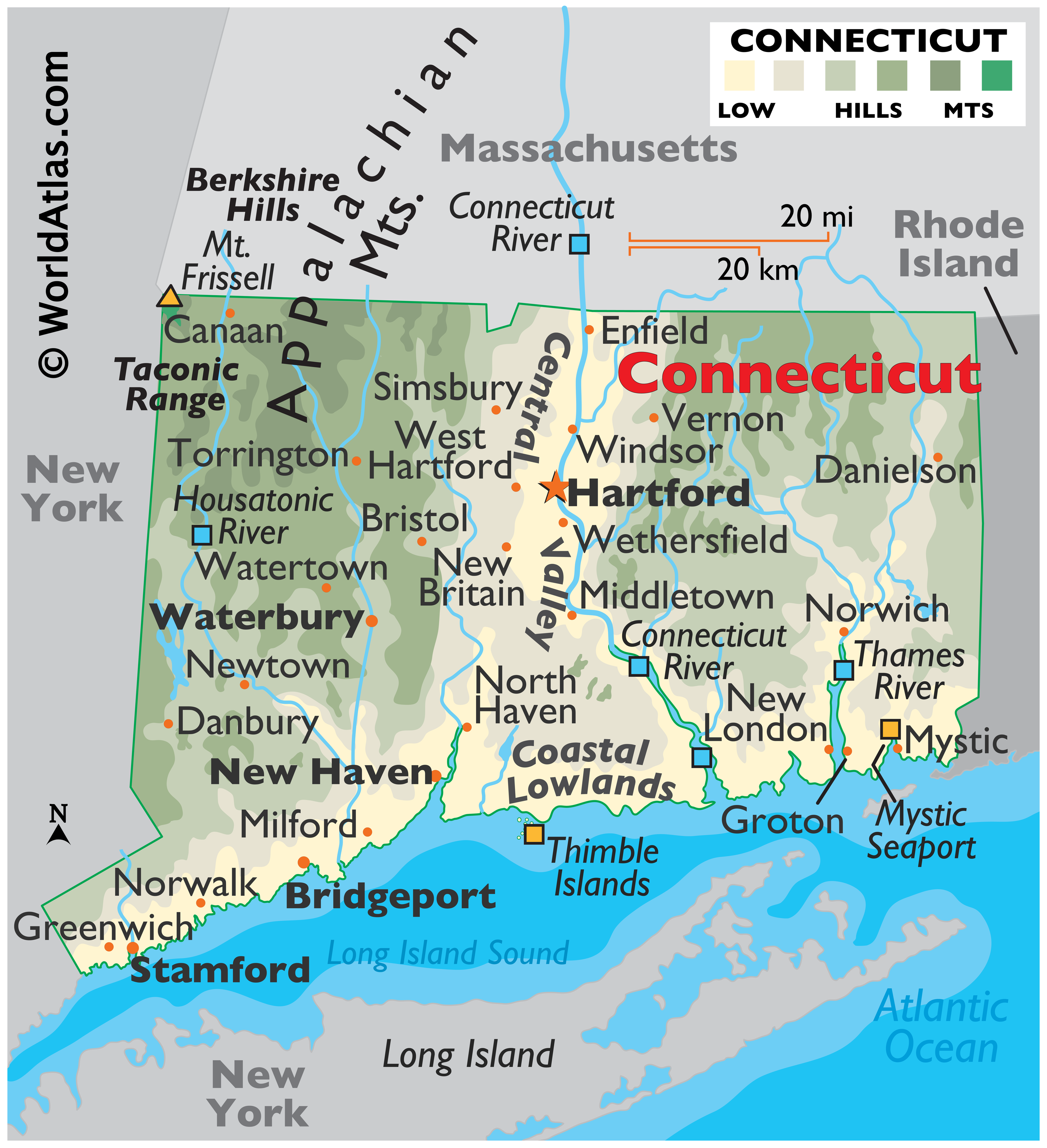 Connecticut Maps TheTravel Map Of Connecticut Usa 