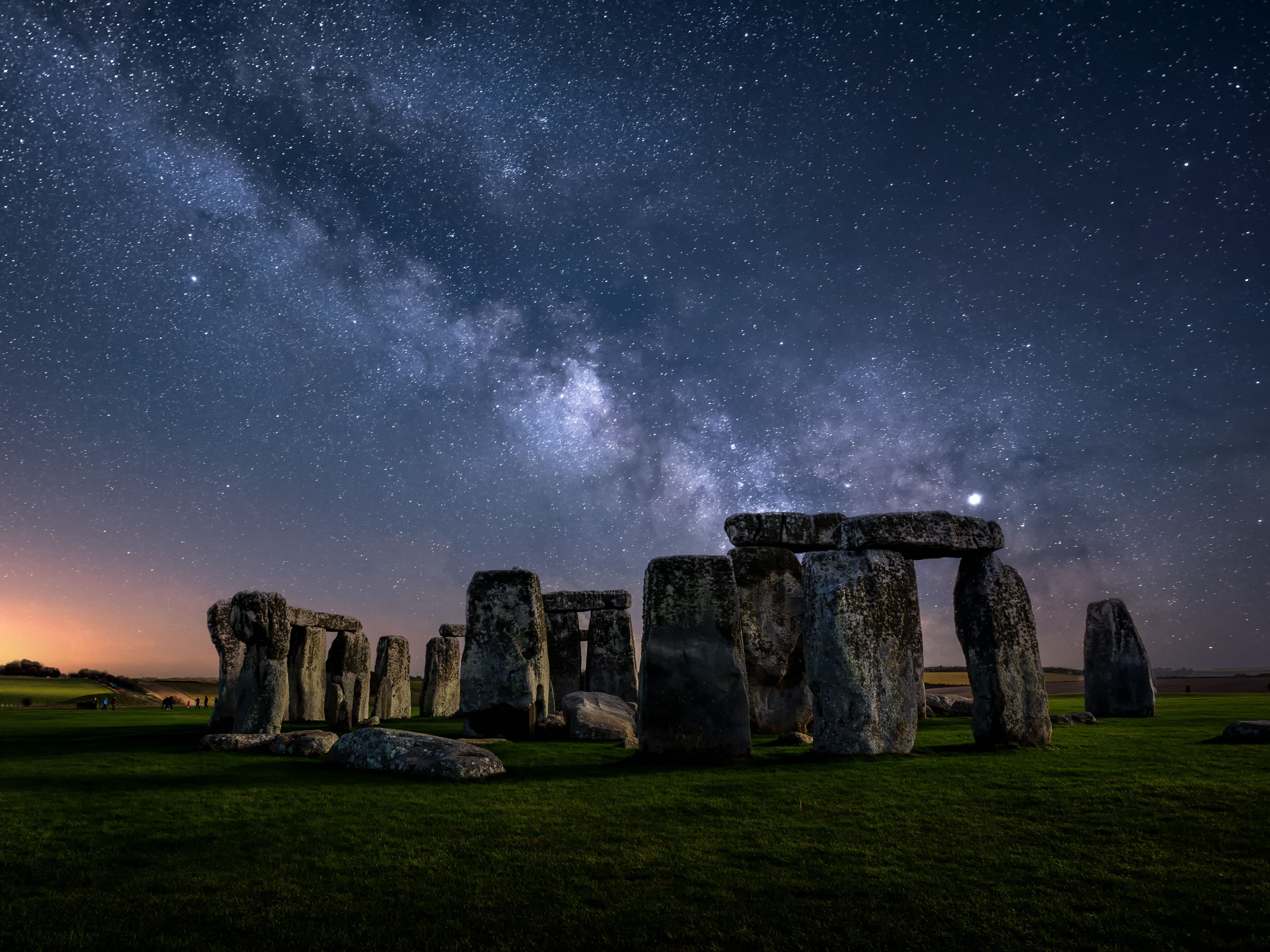 The milky way over stonehenge uk