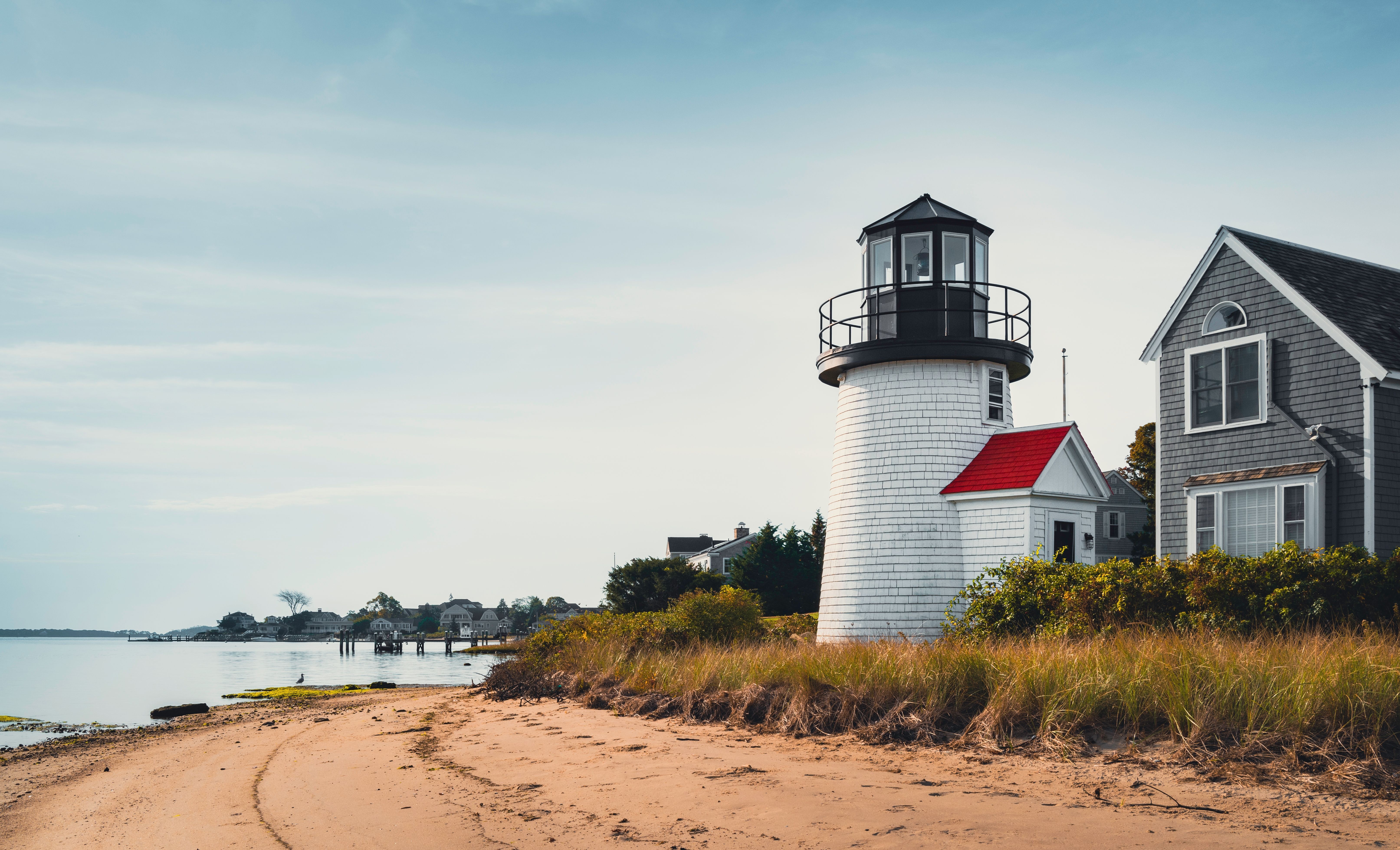 Lewis Bay Lighthouse Hyannis Harbor on Cape Cod in Massachusetts