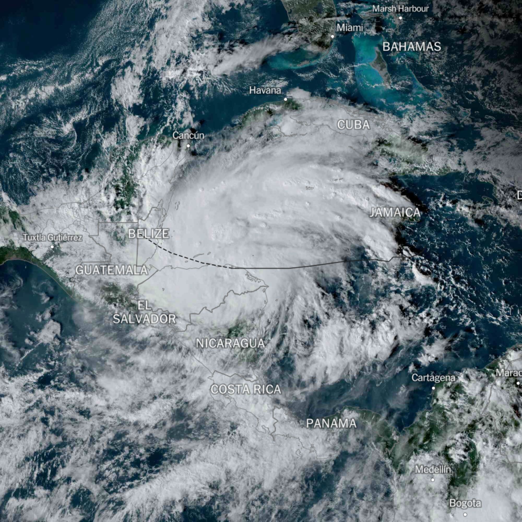 Tropical Storm Sara - Image credit - NOAA and Japanese Meteorological Agency