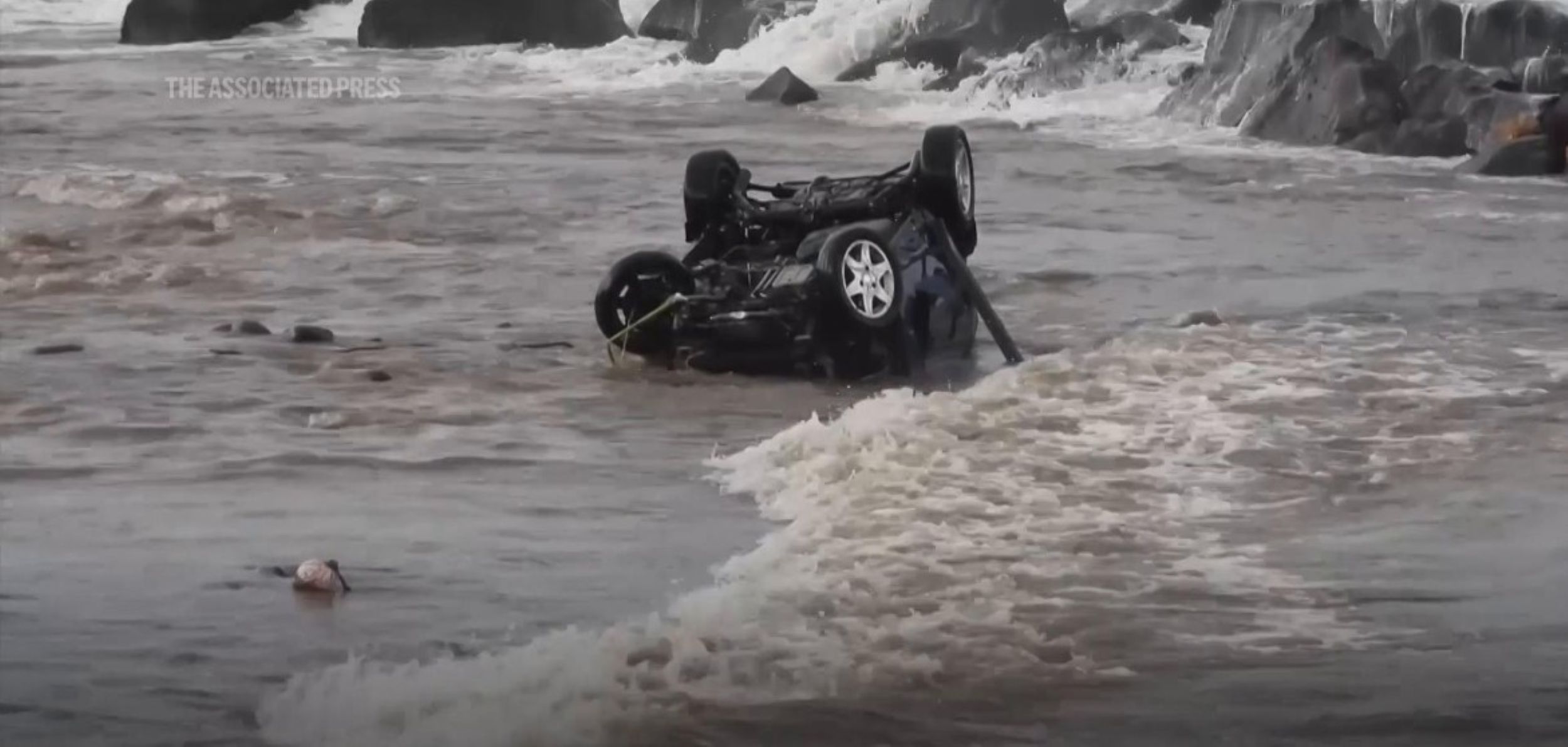 Vehicle tossed into Mediterranean Sea in Torre Archirafi, Sicily, Italy - Wednesday, November 13, 2024