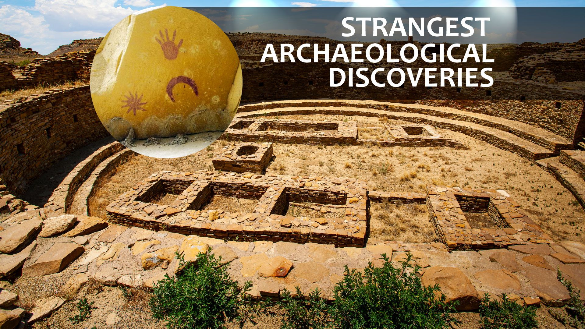 Native American ruins at Chaco Canyon, New Mexico.