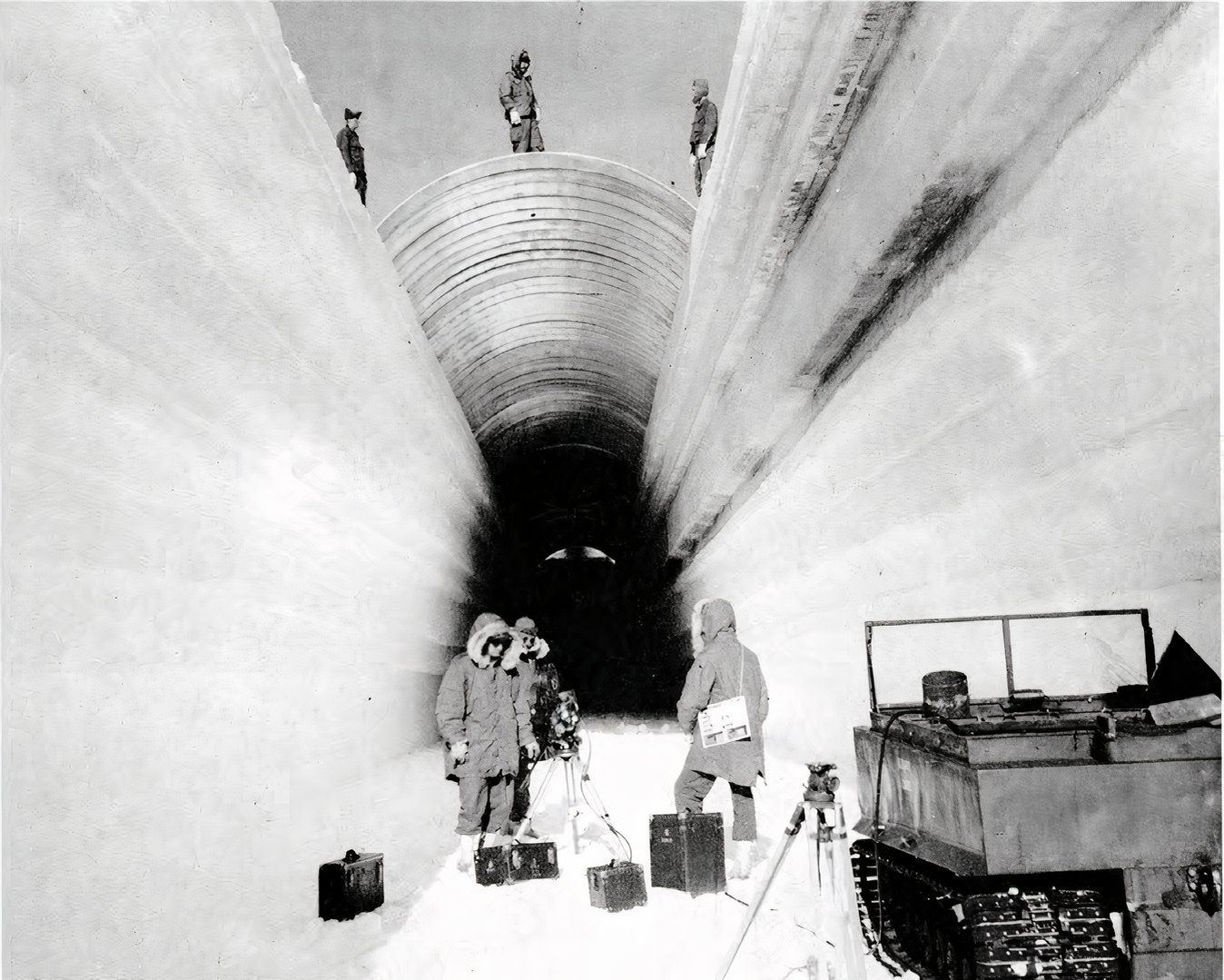 Camp Century trench construction