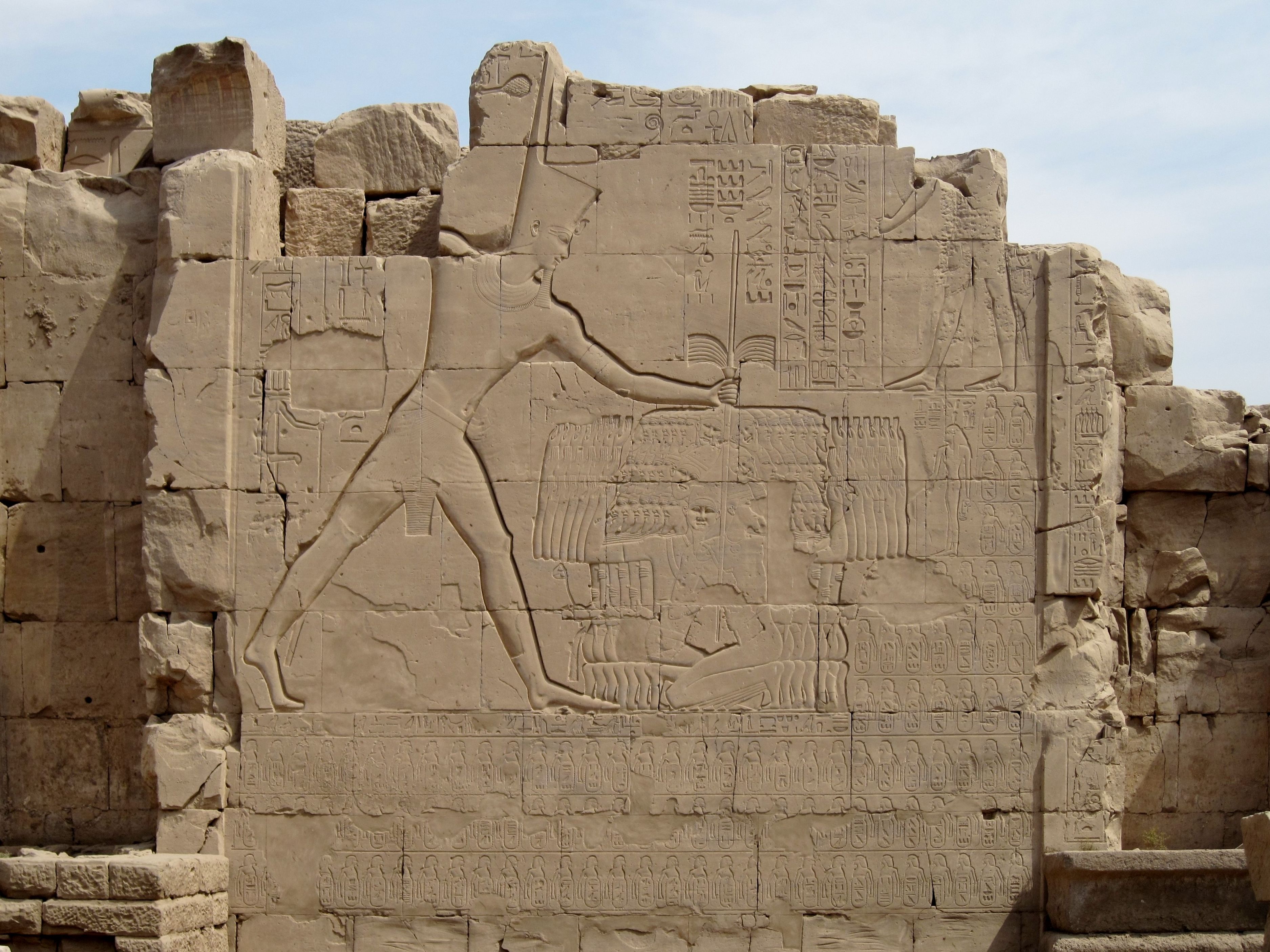 The wall in Karnak shows the third Kennakis defeat after the Battle of Megdado