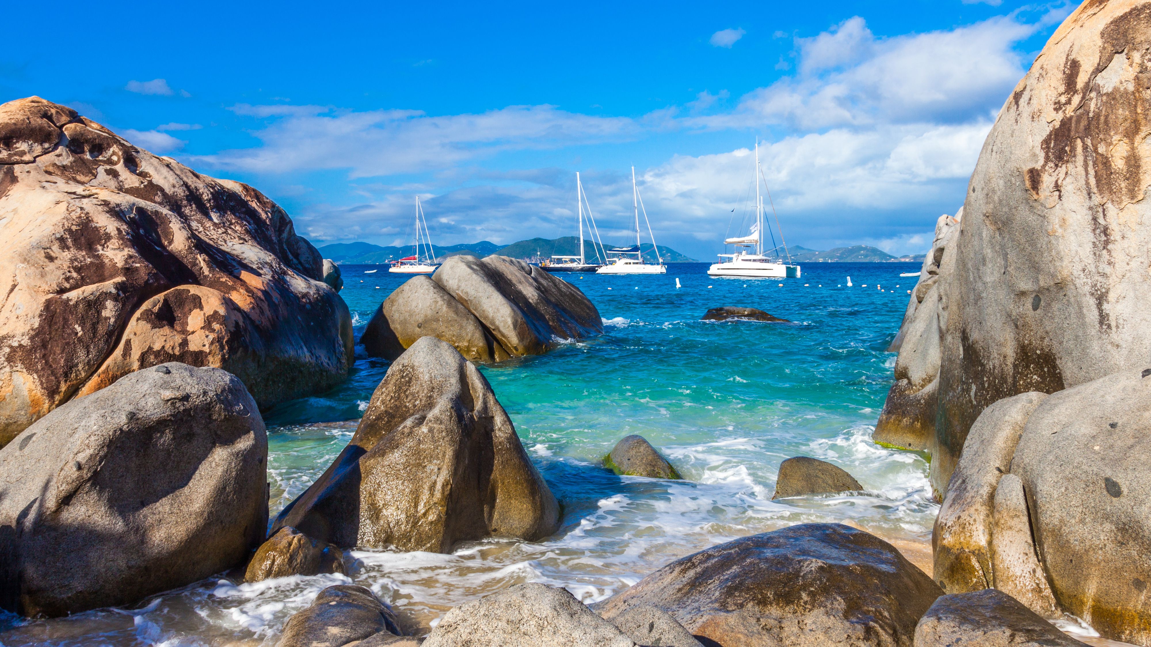 View of The Baths National Park in Virgin Gorda, British Virgin Islands, BVI