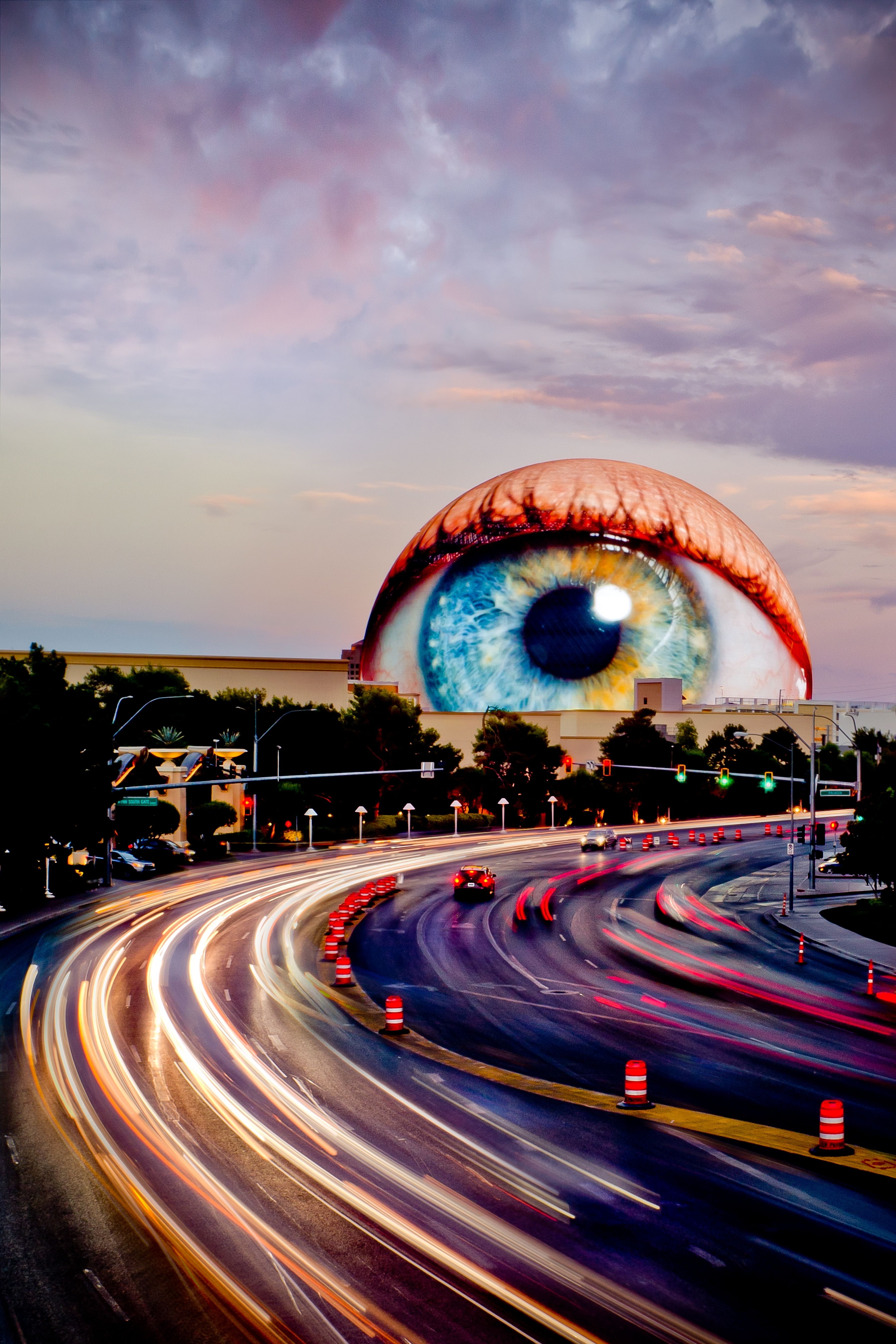 The view of the frying of the eye on the ball, Las Vegas, Nevada, Nevada, USA