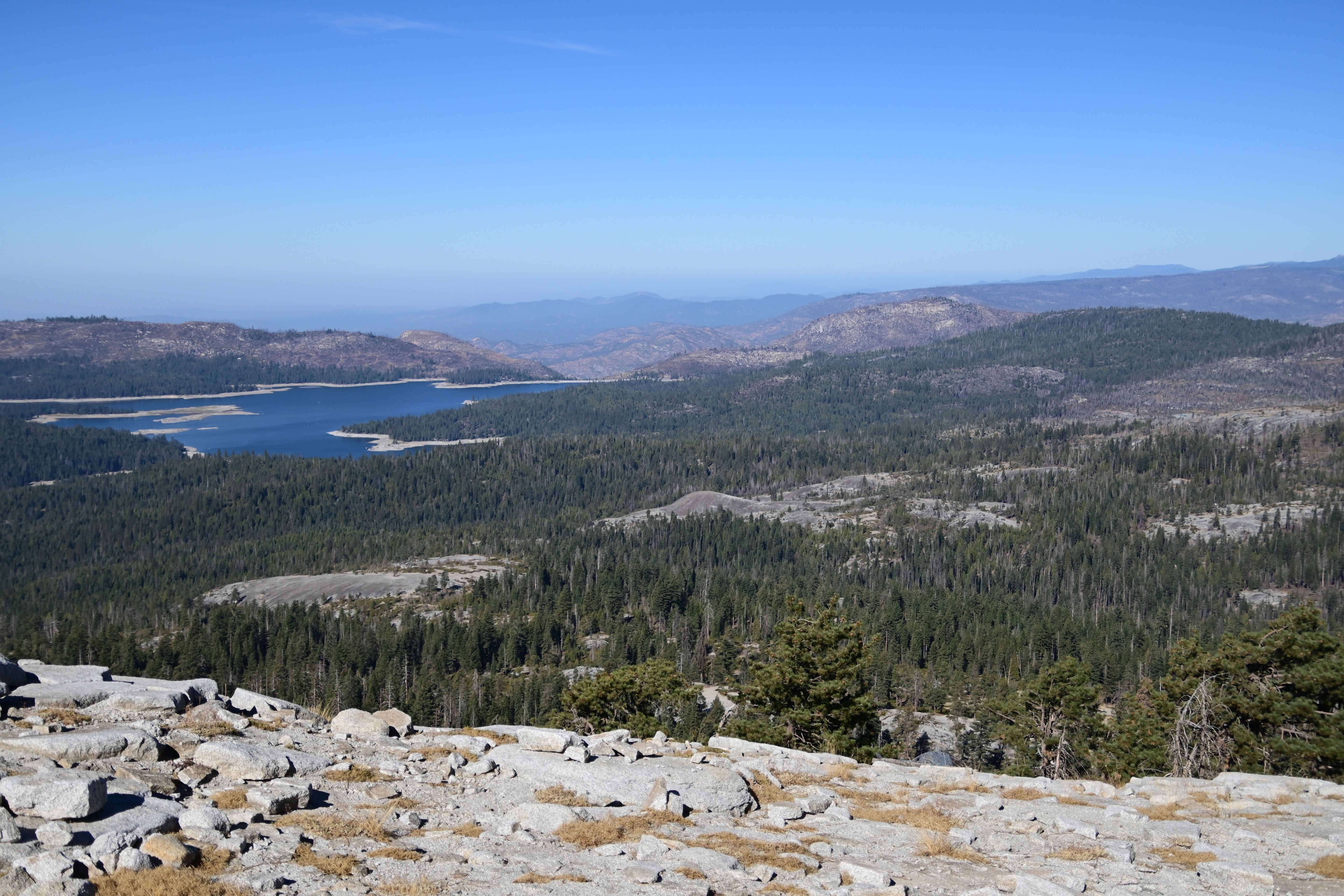 The view from the top of Bald Mountain, California just above Shaver Lake, CA, USA