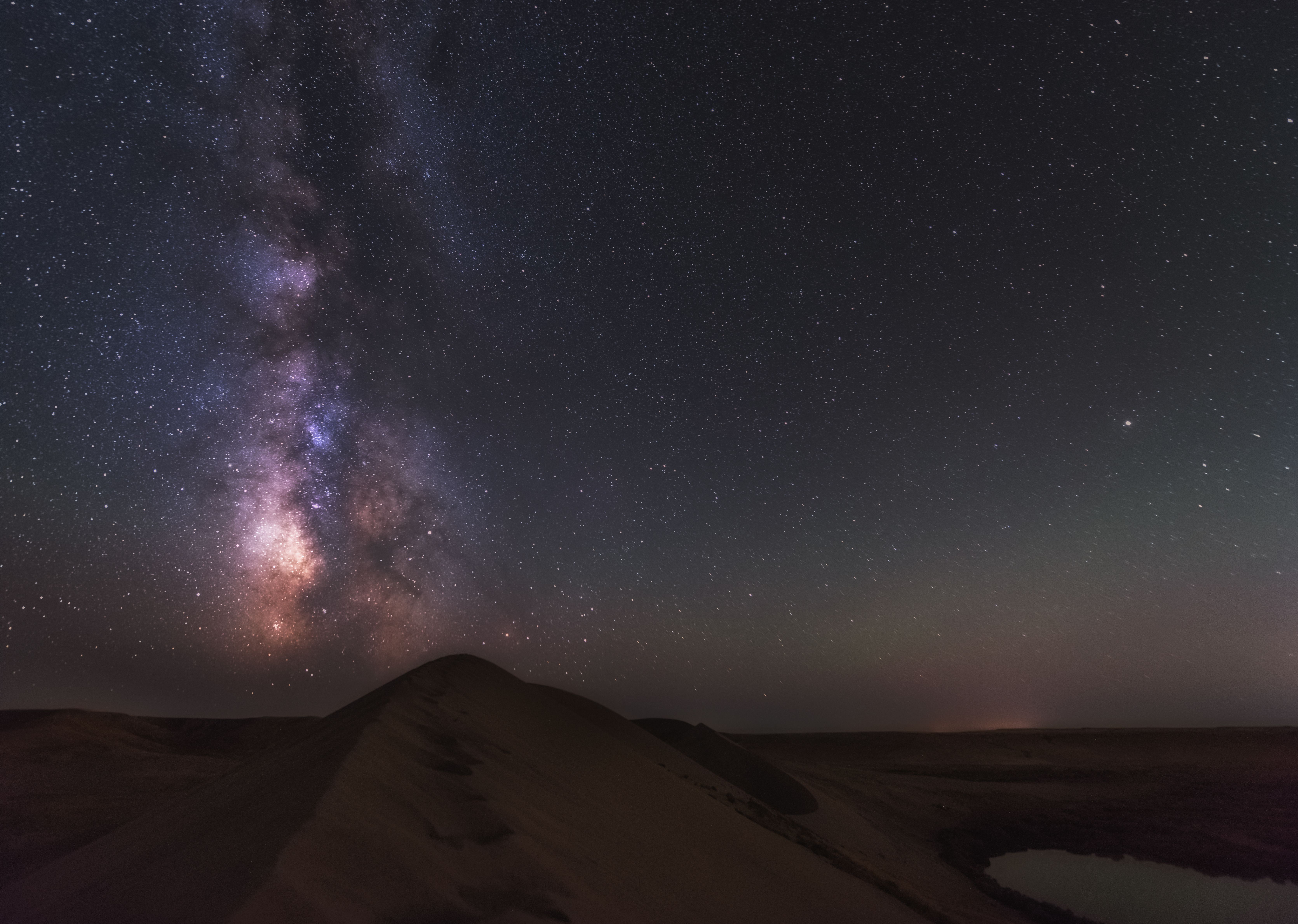 Milky Way night sky at Bruneau Sand Dunes State Park, Idaho, USA