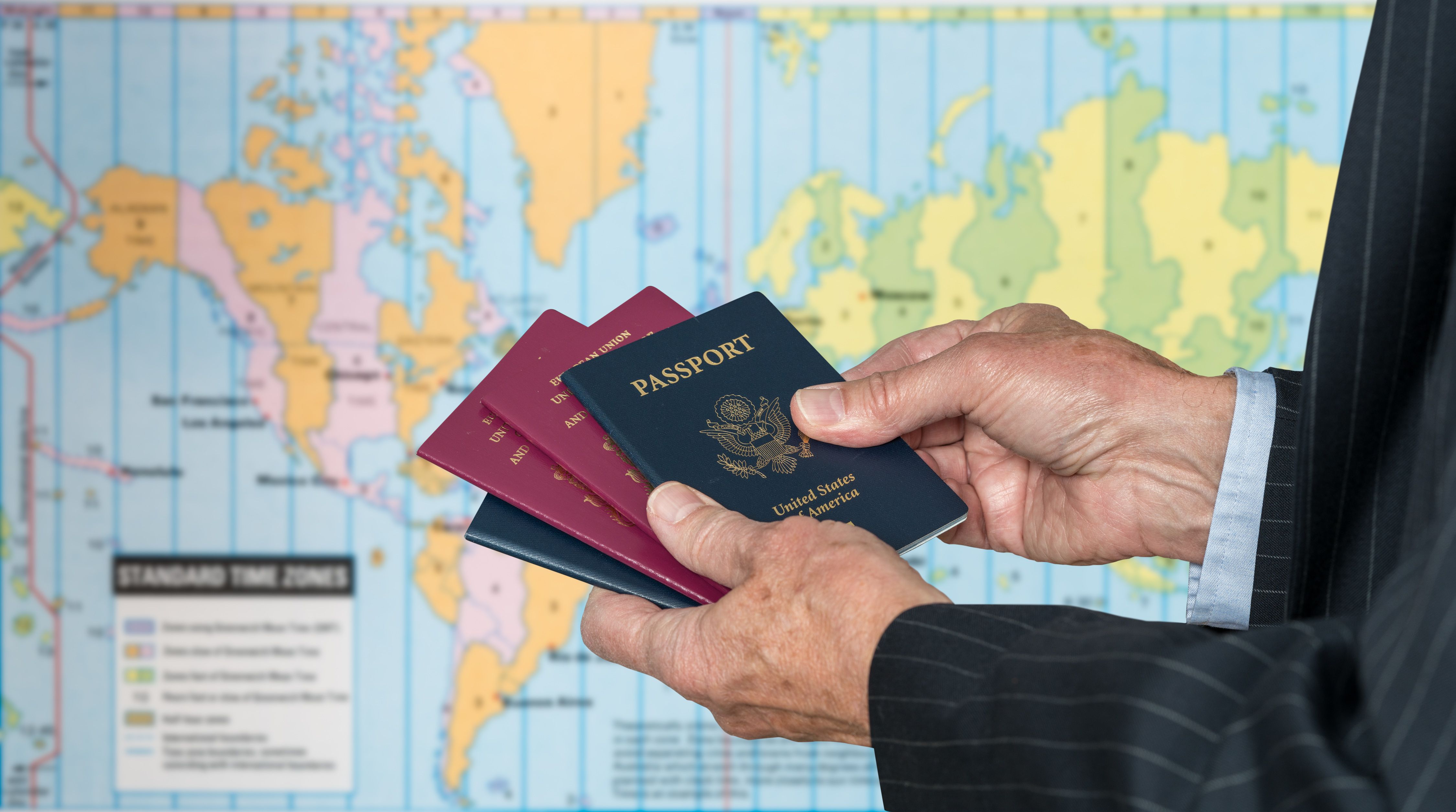 Individual holding multiple passports