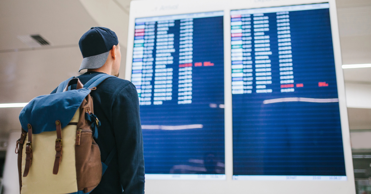 Student at the airport