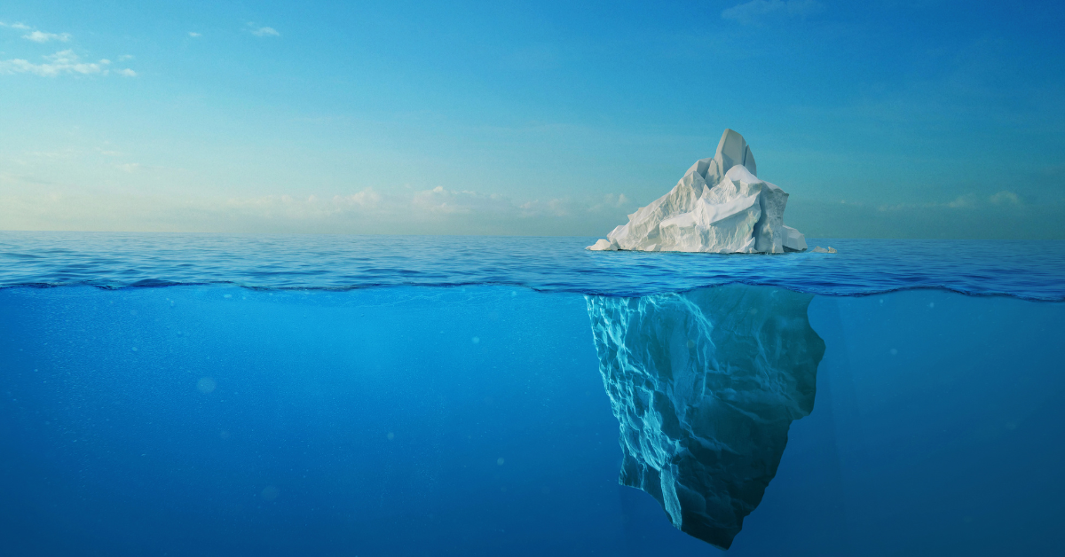 Iceberg With Above And Underwater
