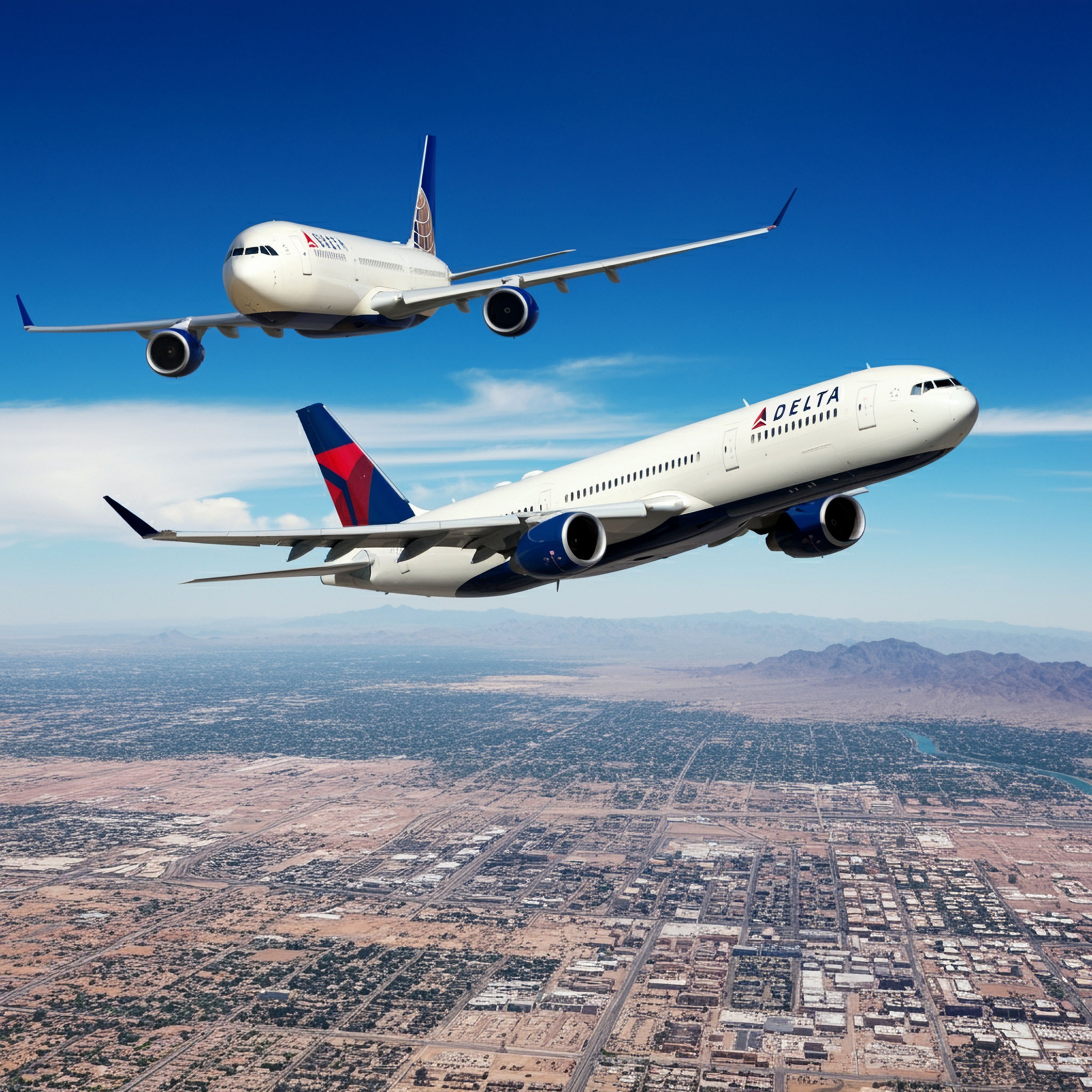 Delta and United Flights nearly collide midair - Shutterstock - AI-generated image