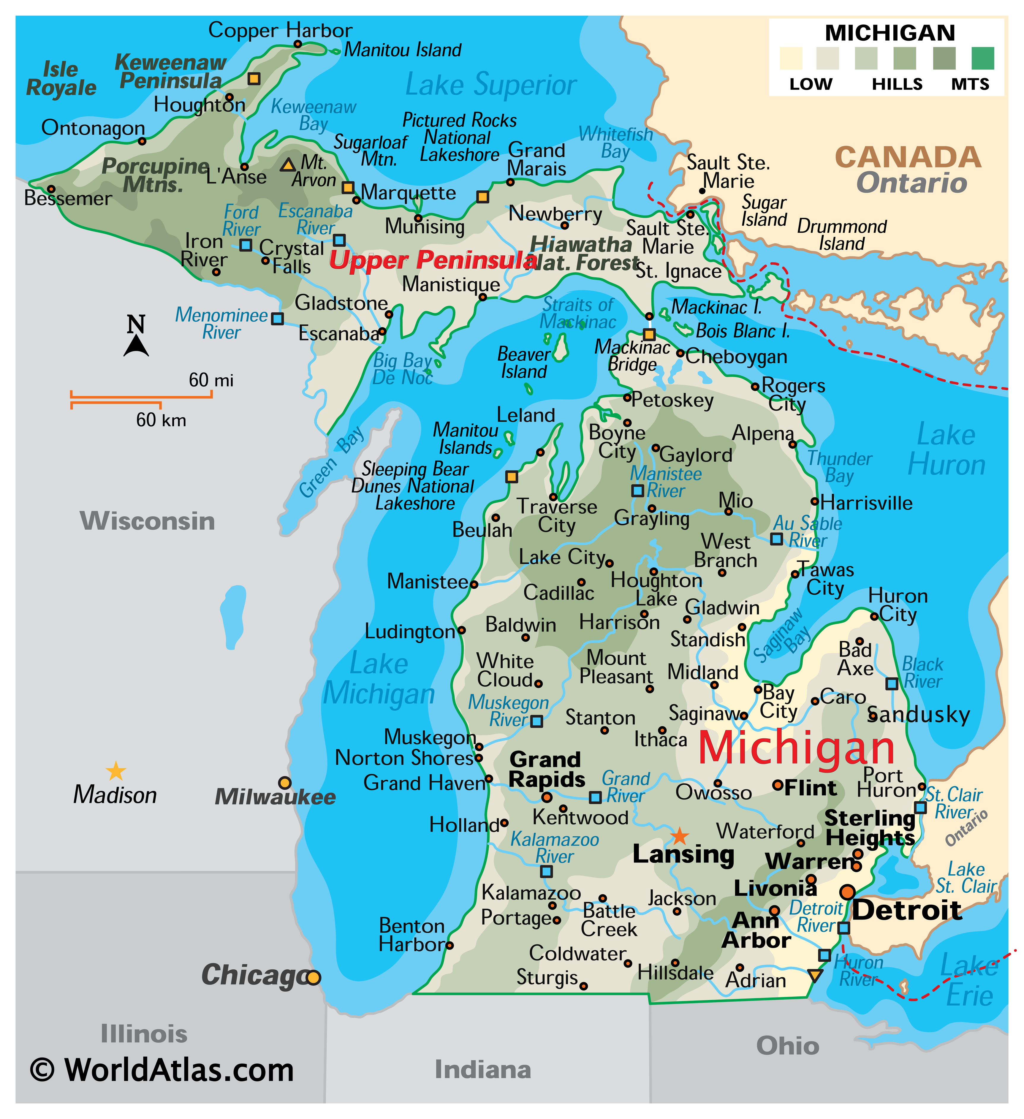 Michigan - Maps | TheTravel