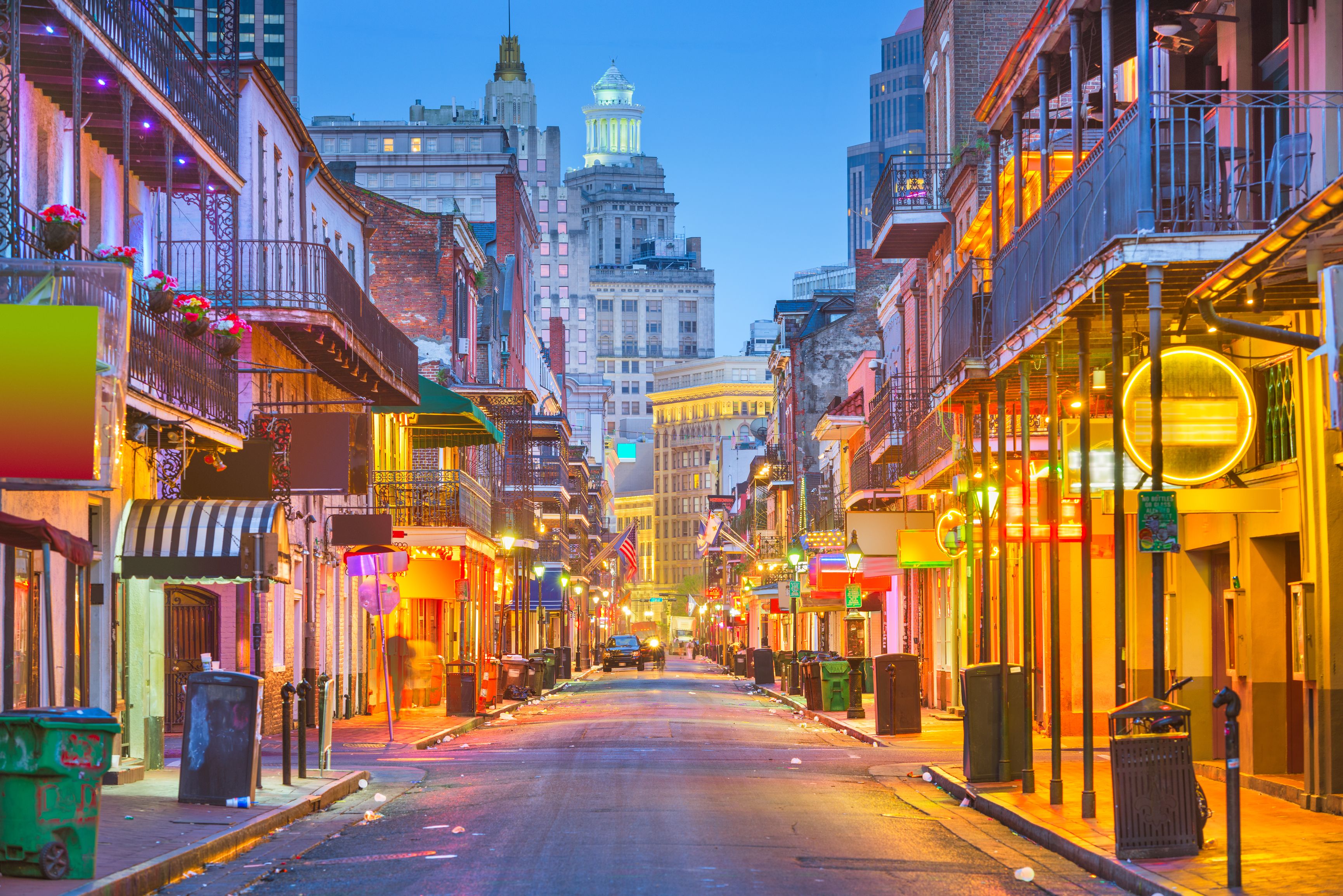 Bourbon Street, New Orleans, Louisiana, USA.