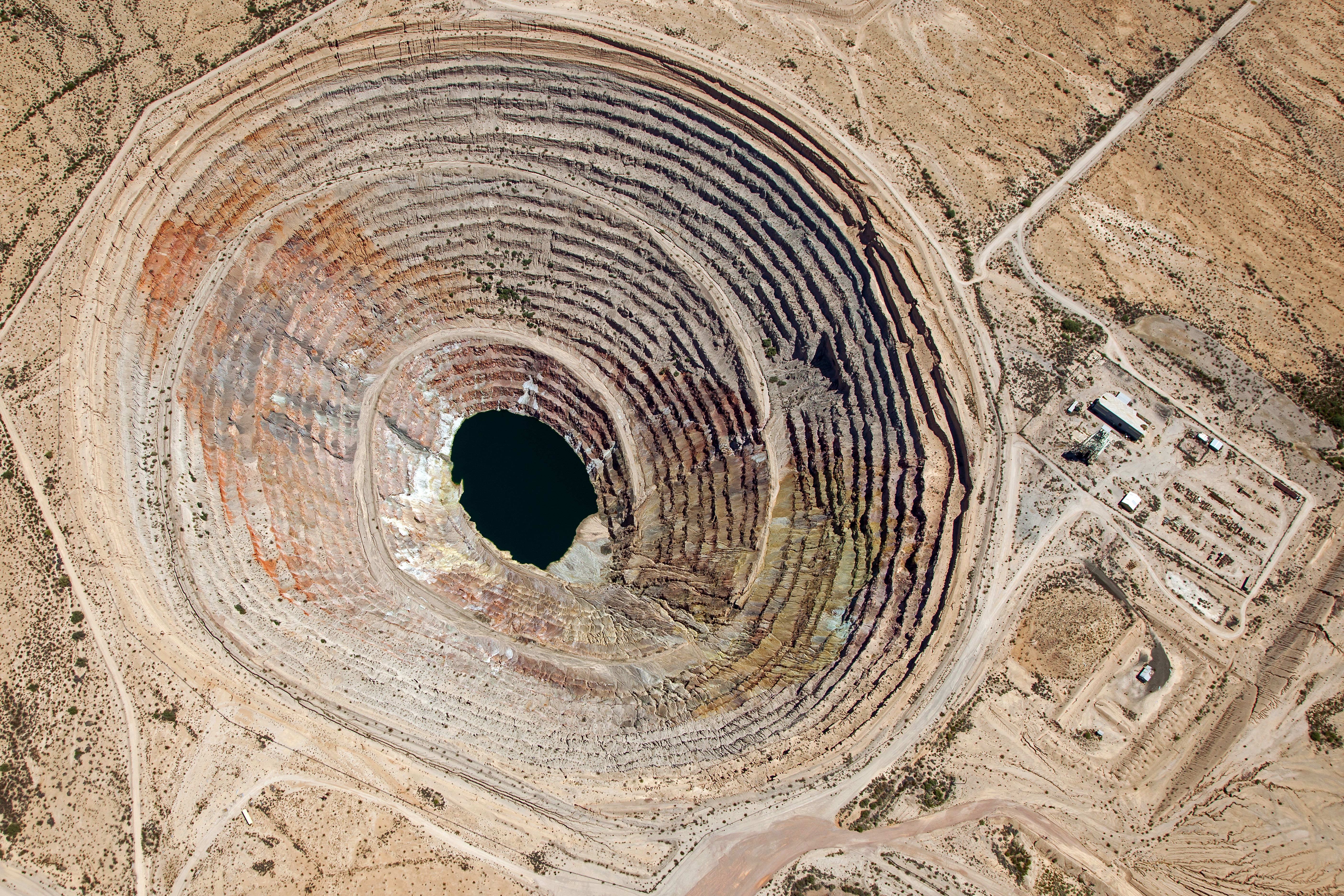 Looking into an Open Pit Mine near Casa Grande, Arizona