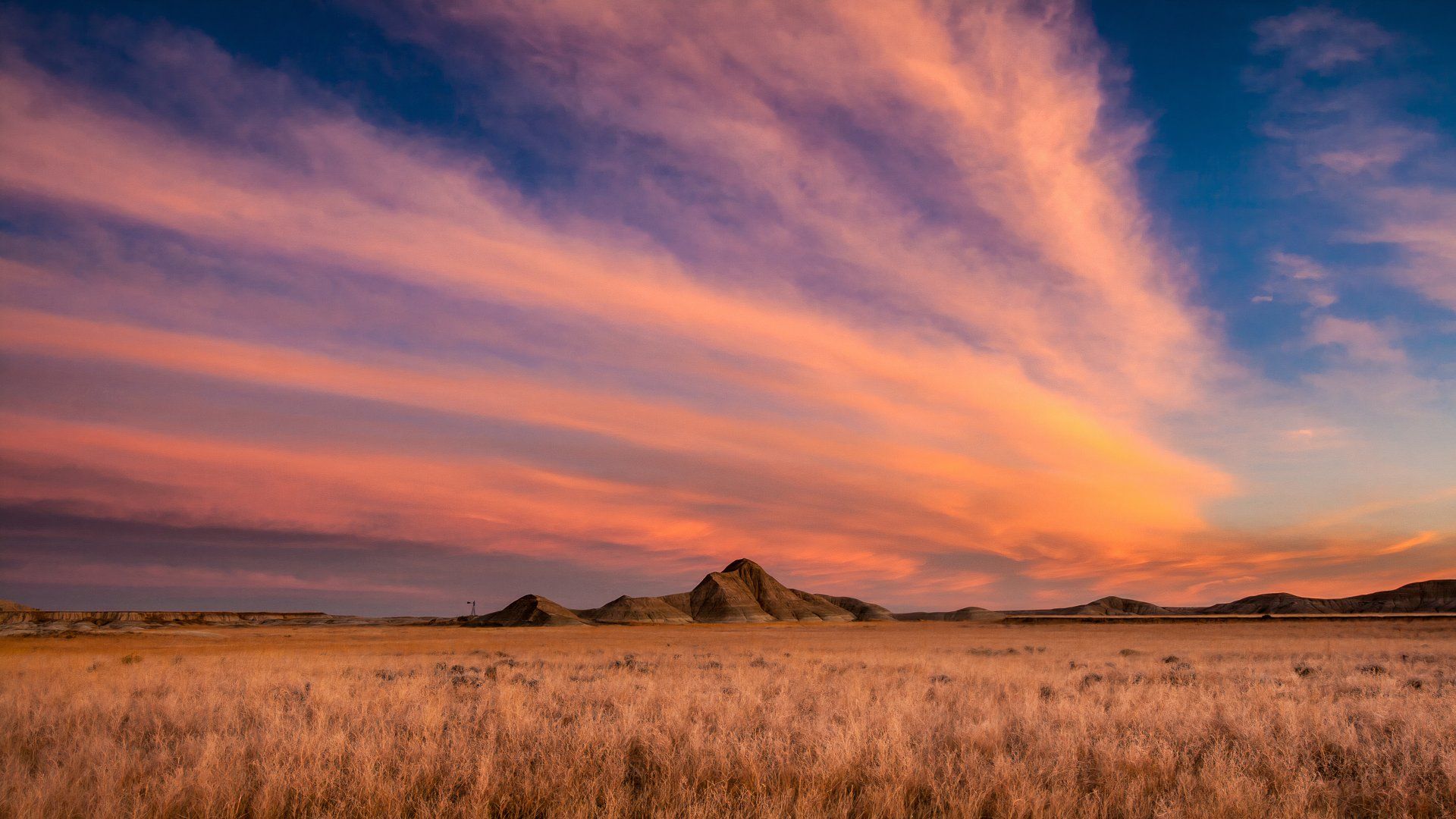 Sunrise over Toadstool State Park, Nebraska