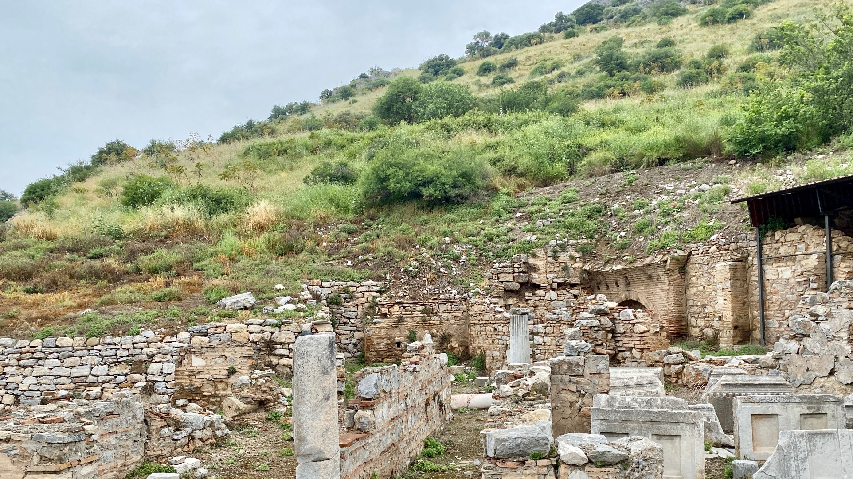 Ruins at Ephesus Archaeological Site in Turkiye