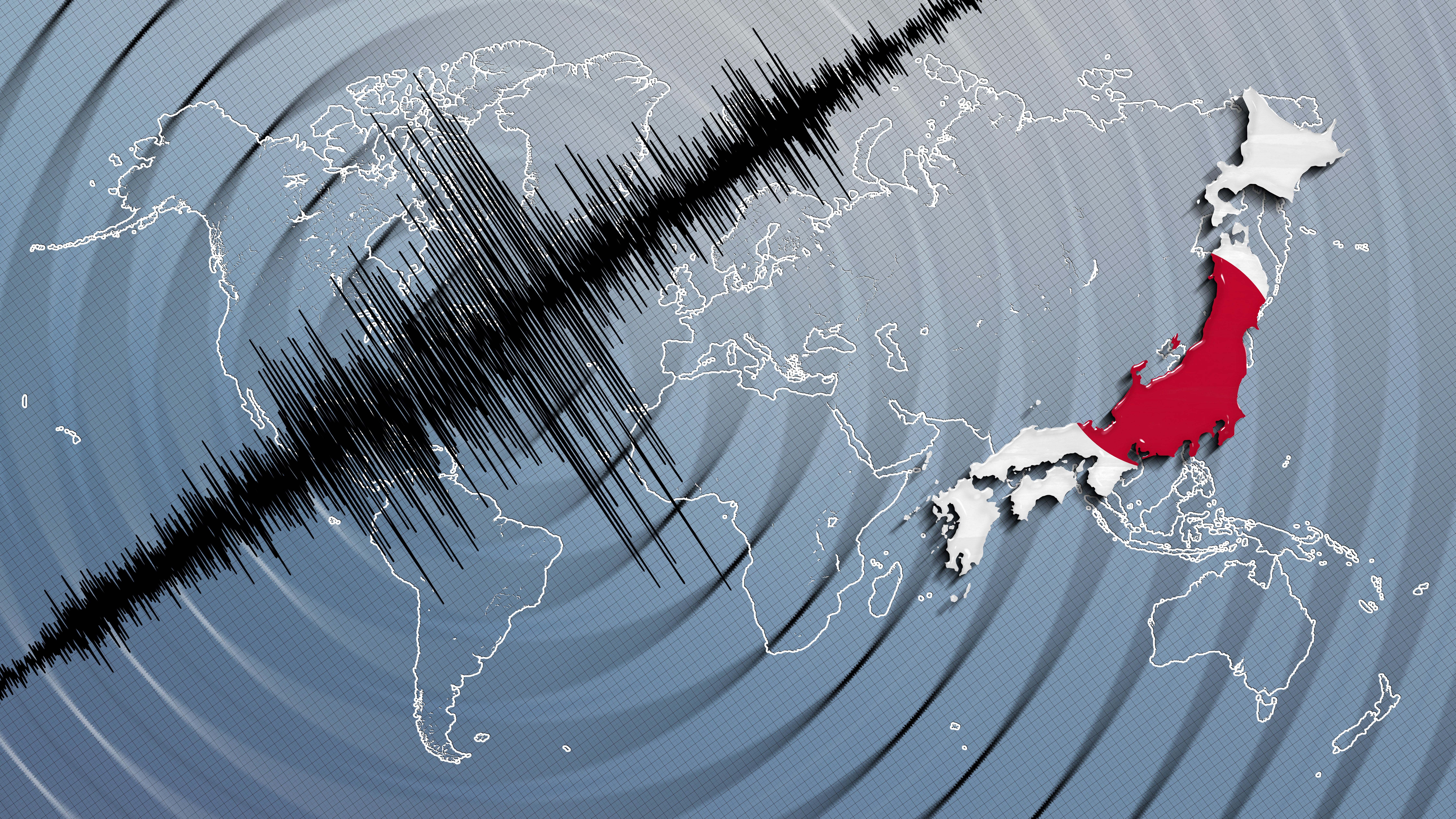 マグニチュード6.9の強力な地震が日本南西部を襲い、ただちに津波警報が発令される