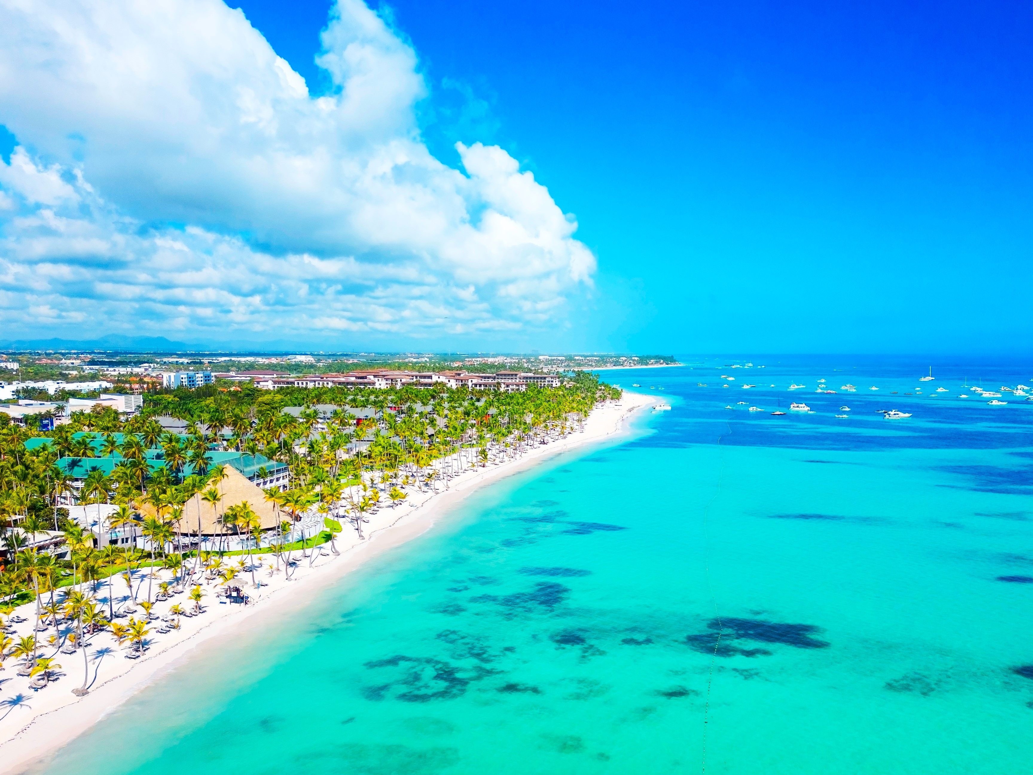 View of Cancun, Mexico, from above