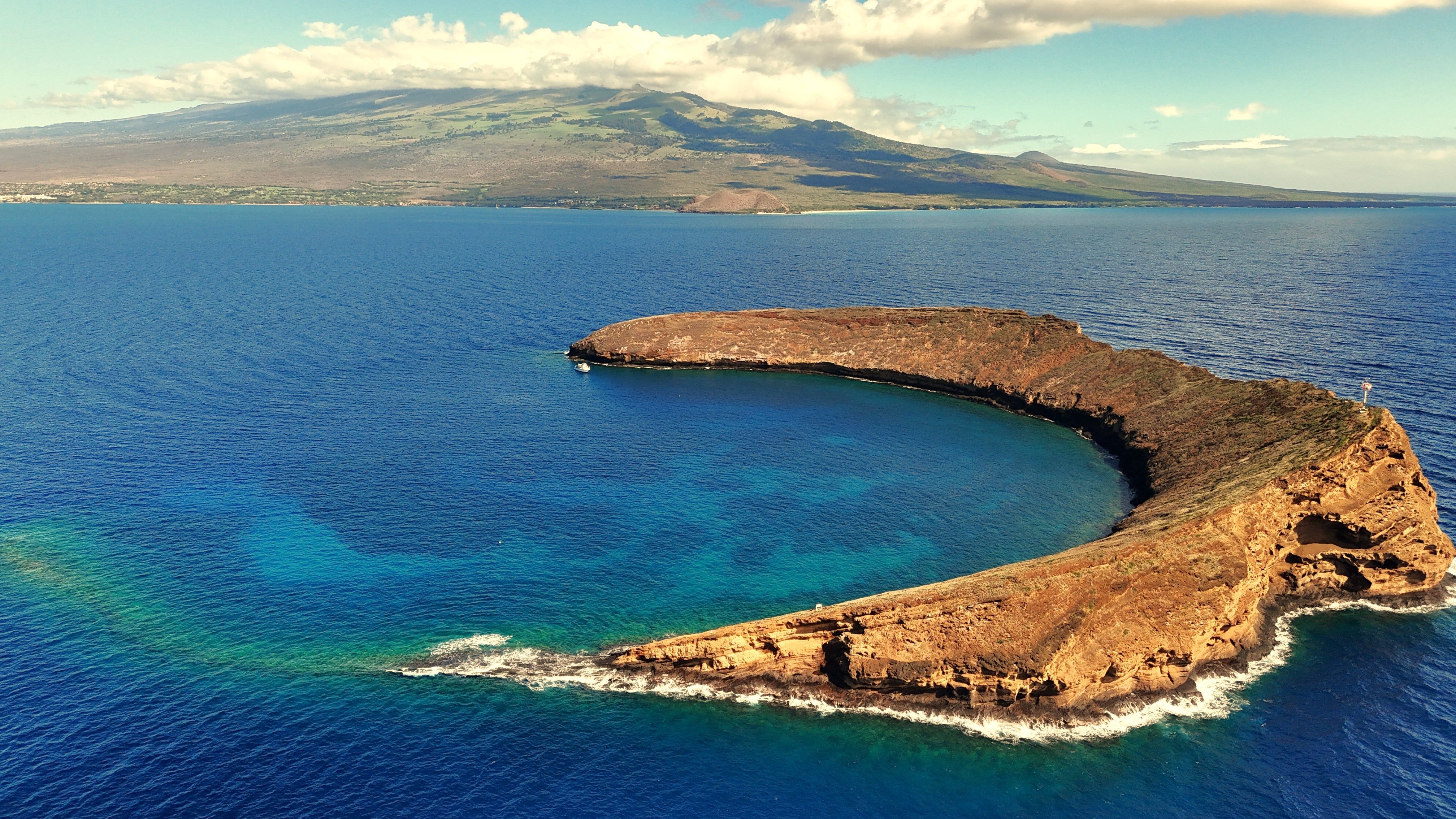 Molokini Crater in Maui Hawaii and west side