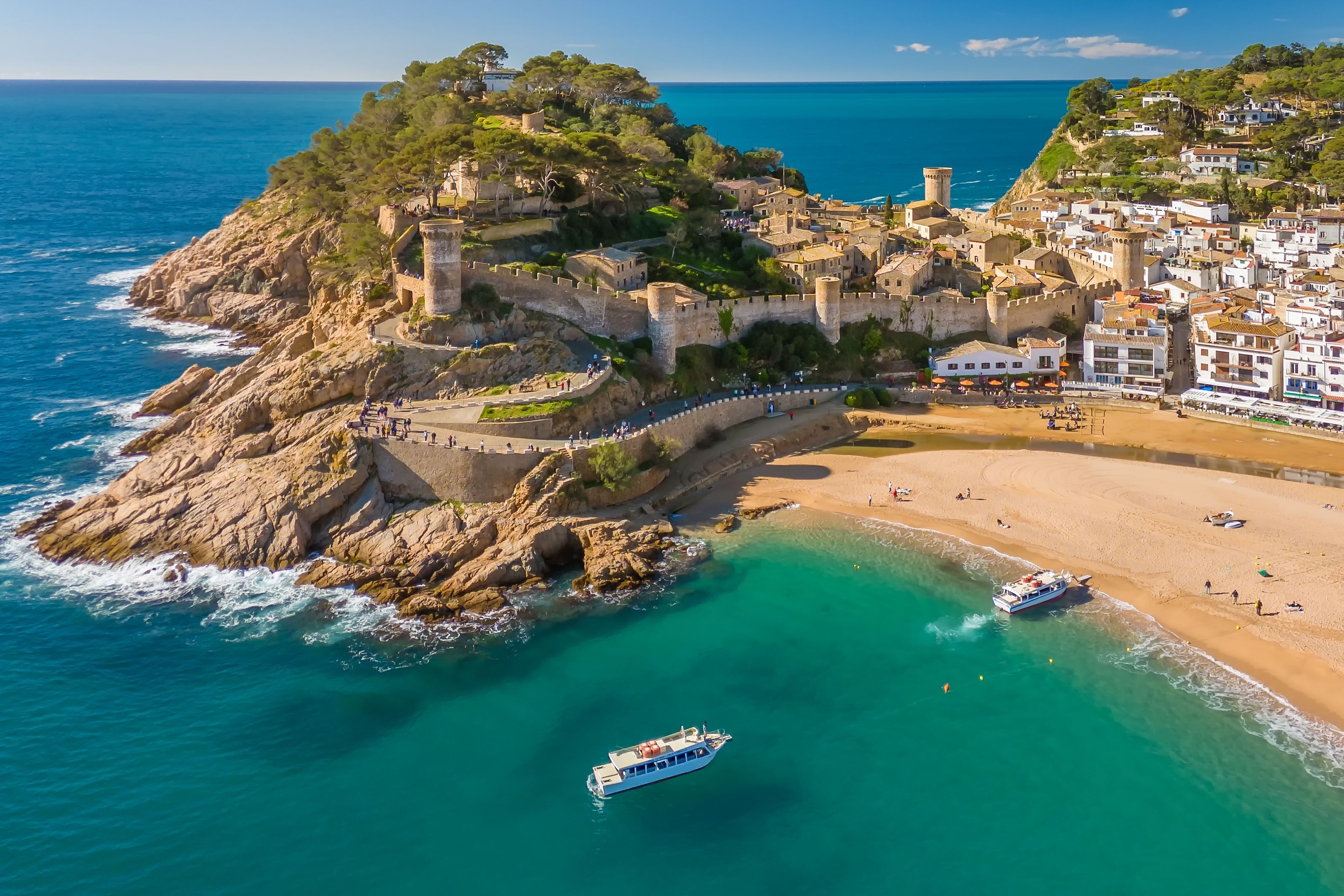 Tossa de Mar Town on the Mediterranean coast of Costa Brava, Catalonia, Spain