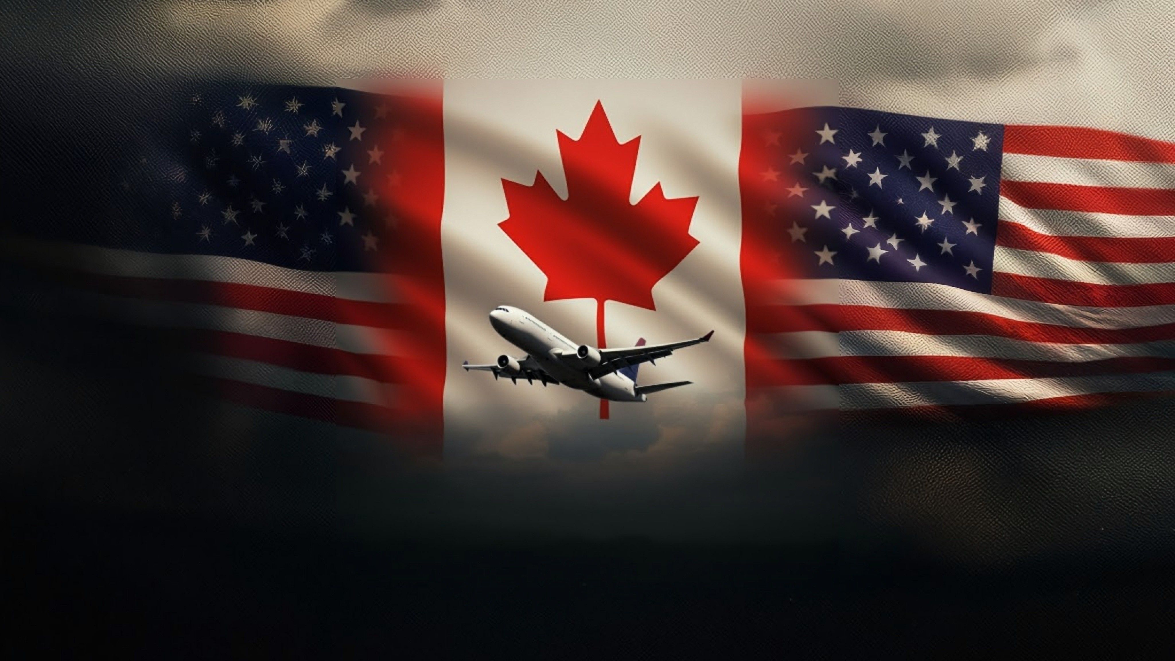 Air travel between Canada and U.S.