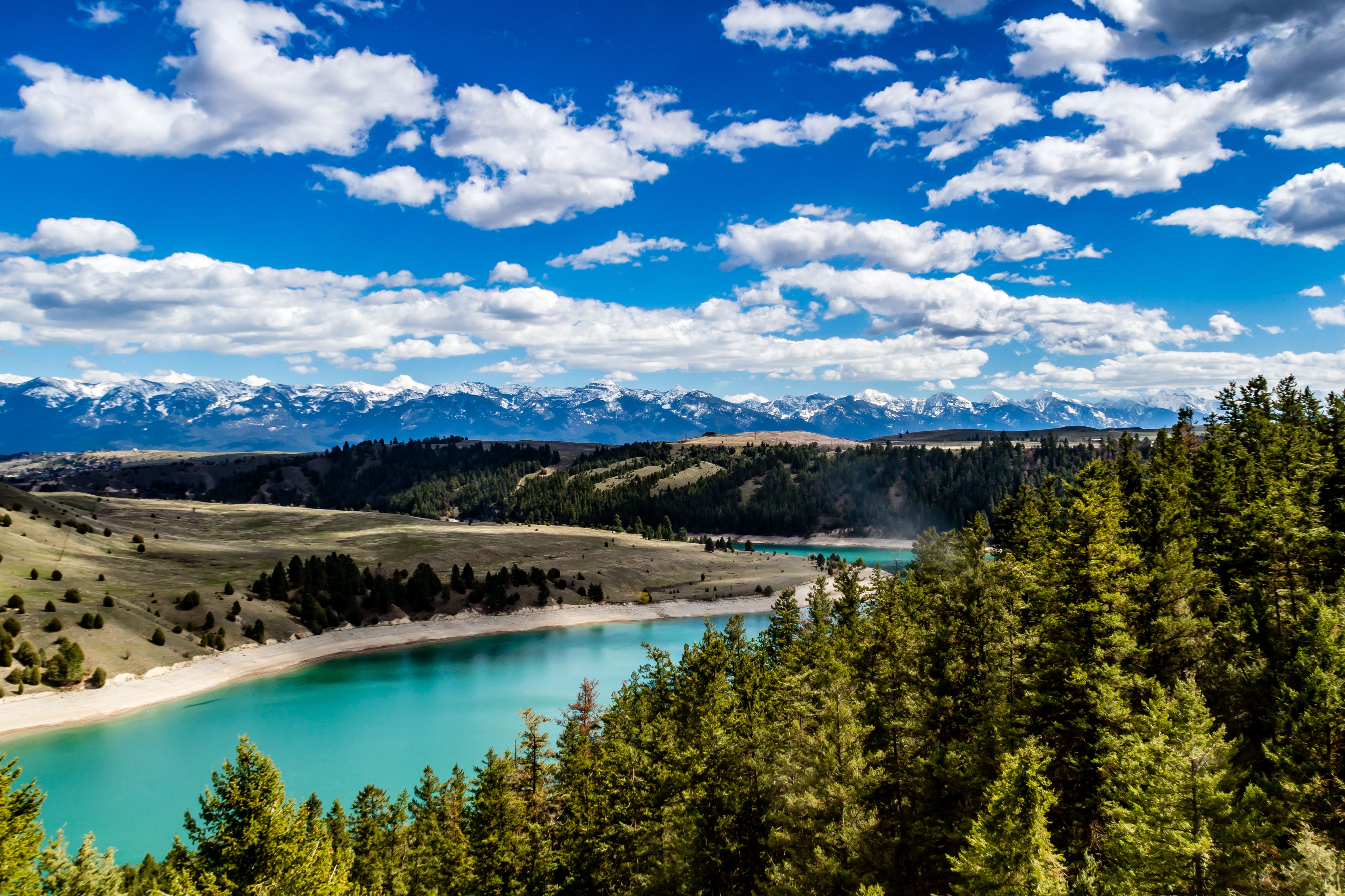 Flathead River leading to Kerr Dam. Polson Montana United States