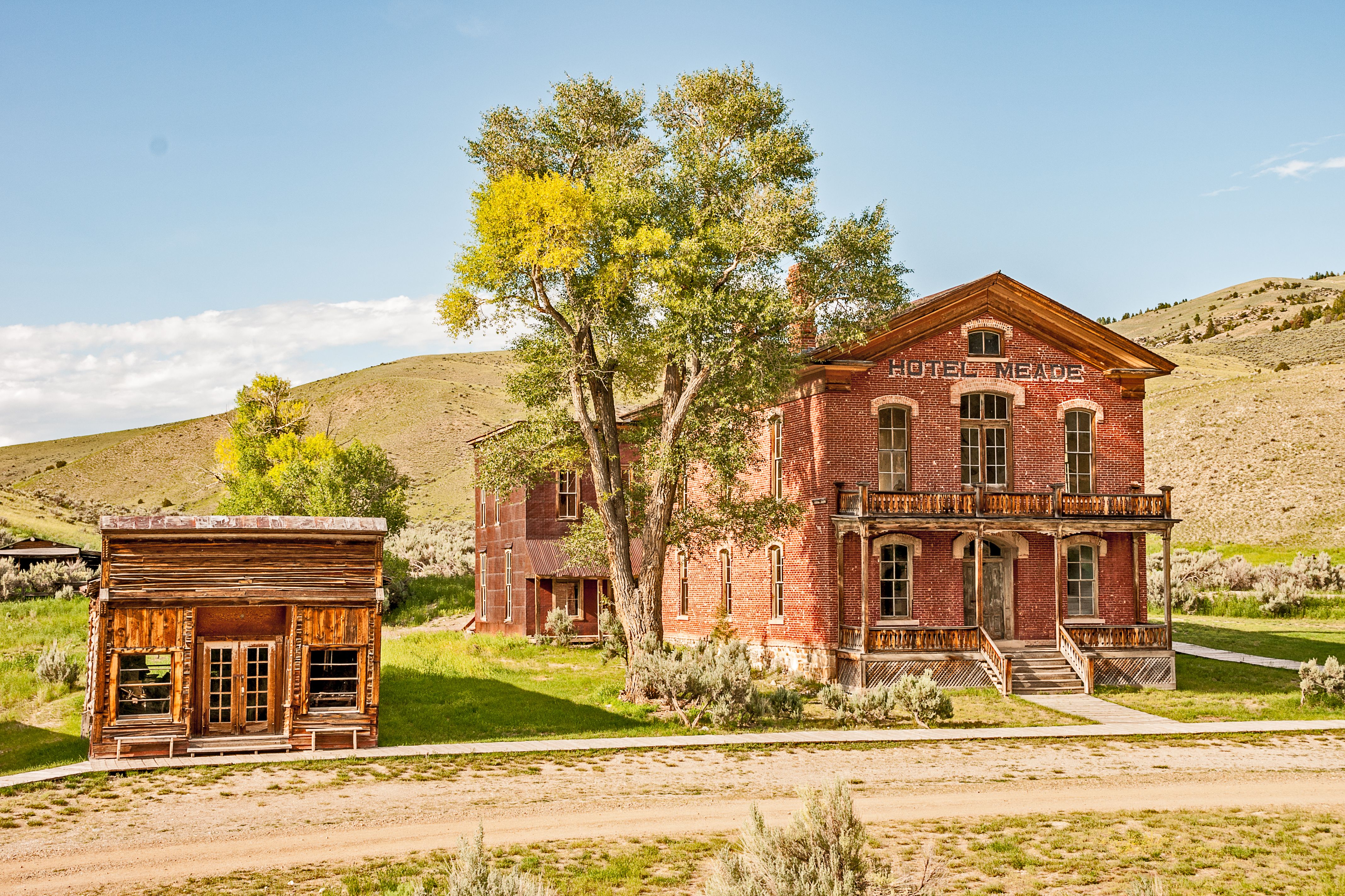 Store and hotel in the once thriving town of Bannack, Montana