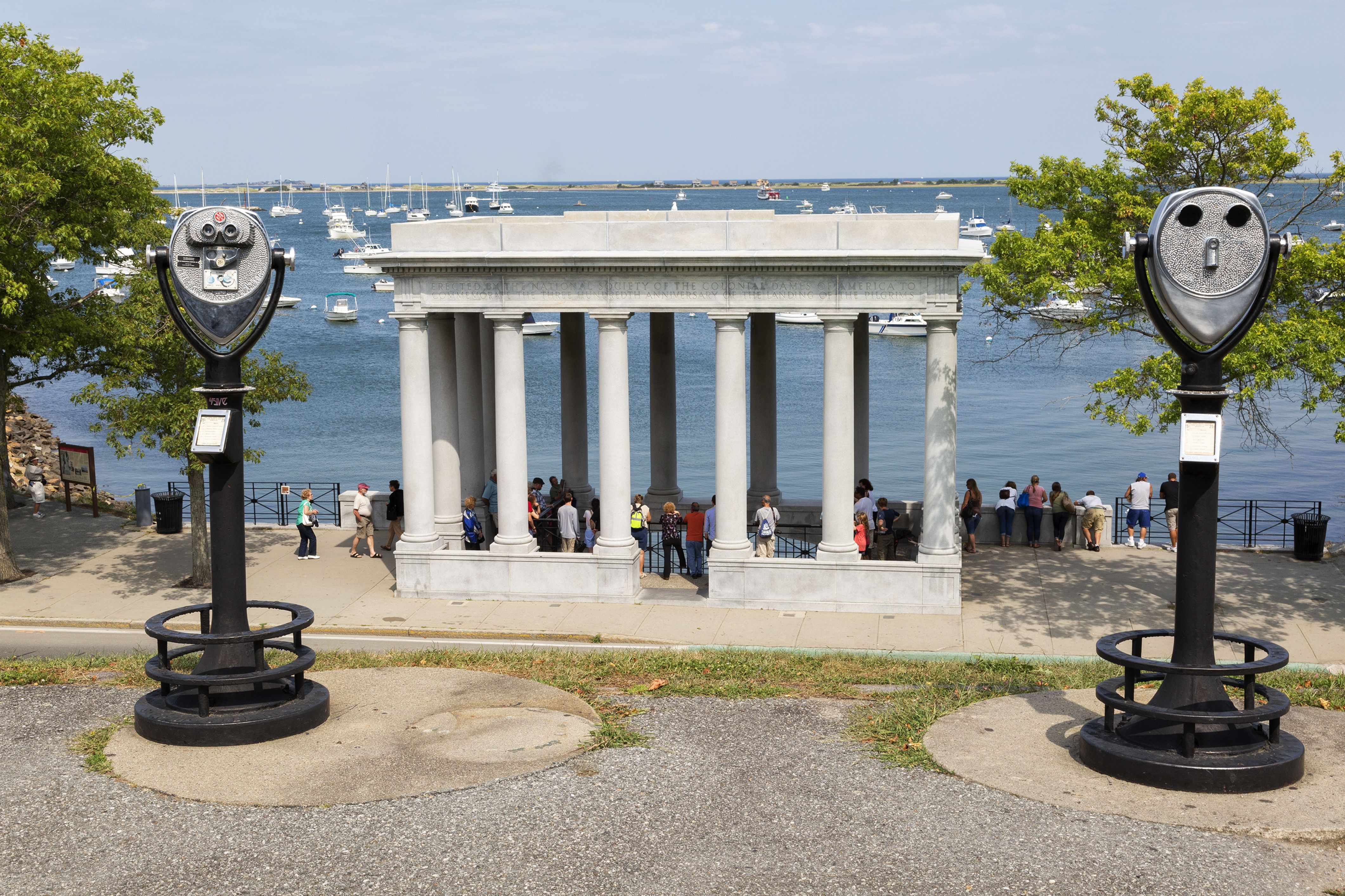Shelter to show Plymouth Rocks in Plymouth, Massachusetts, USA