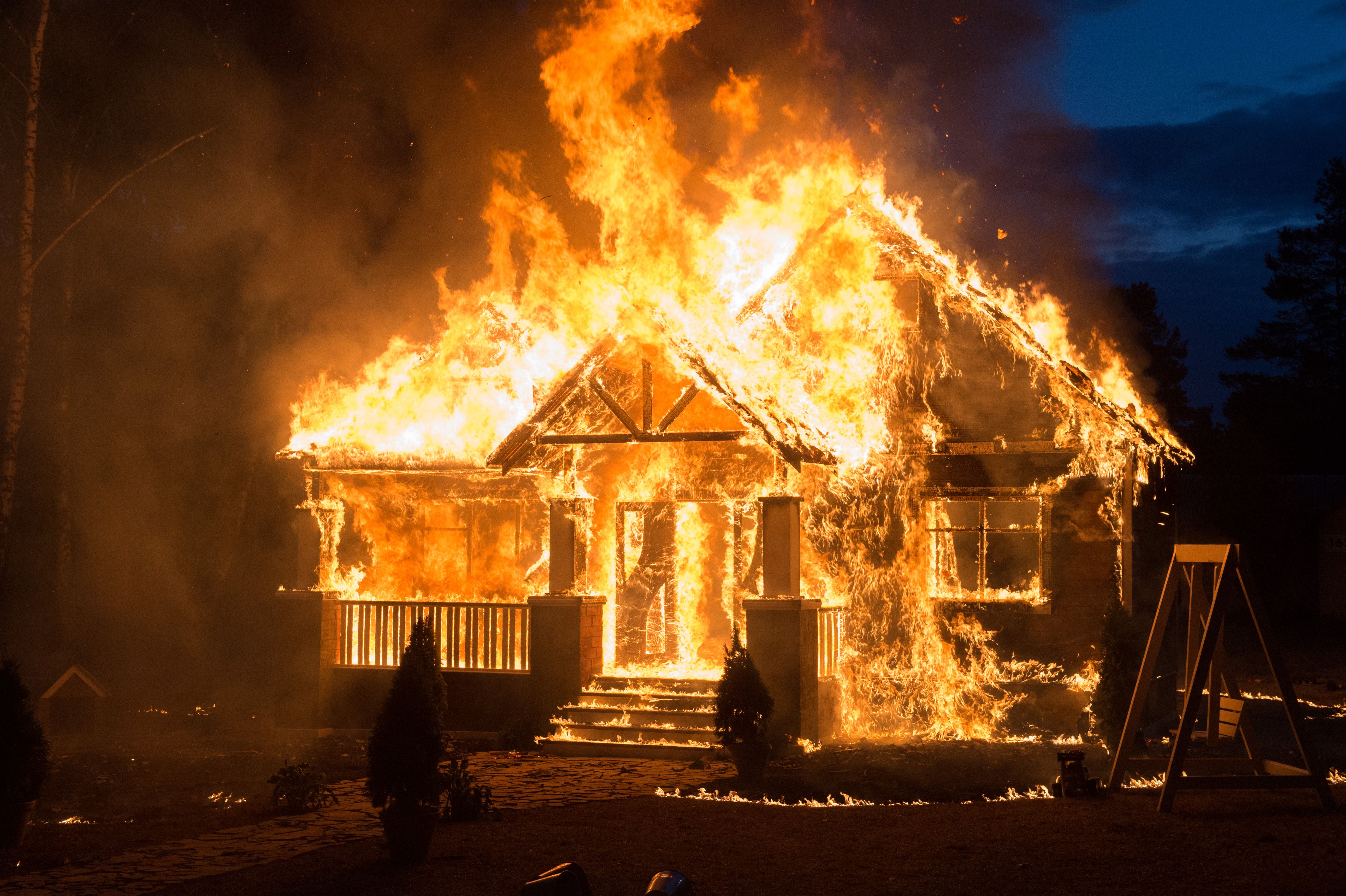 House destroyed by fire