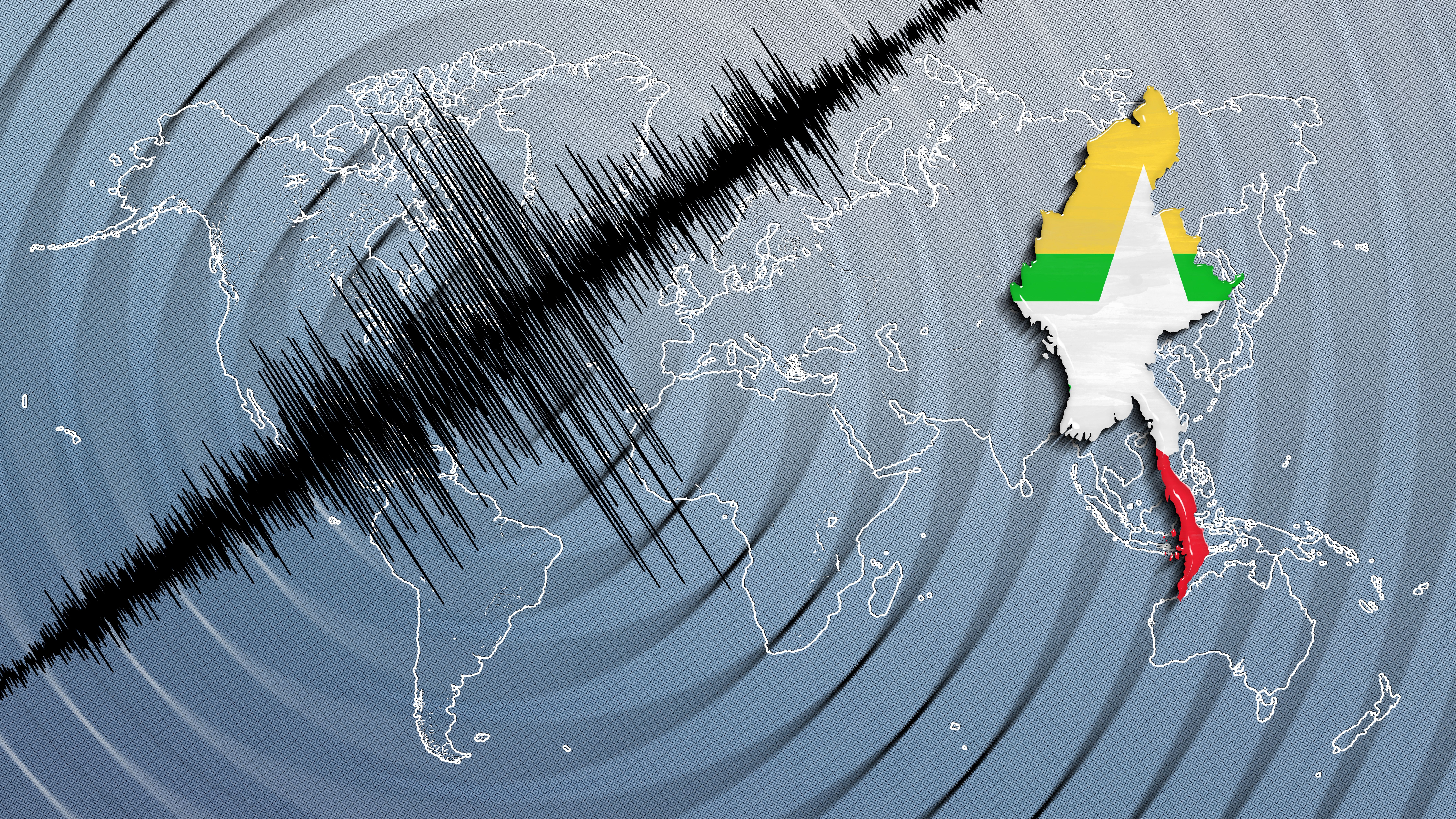 Myanmar Earthquake Seismic Activity Map Richter Scale-1