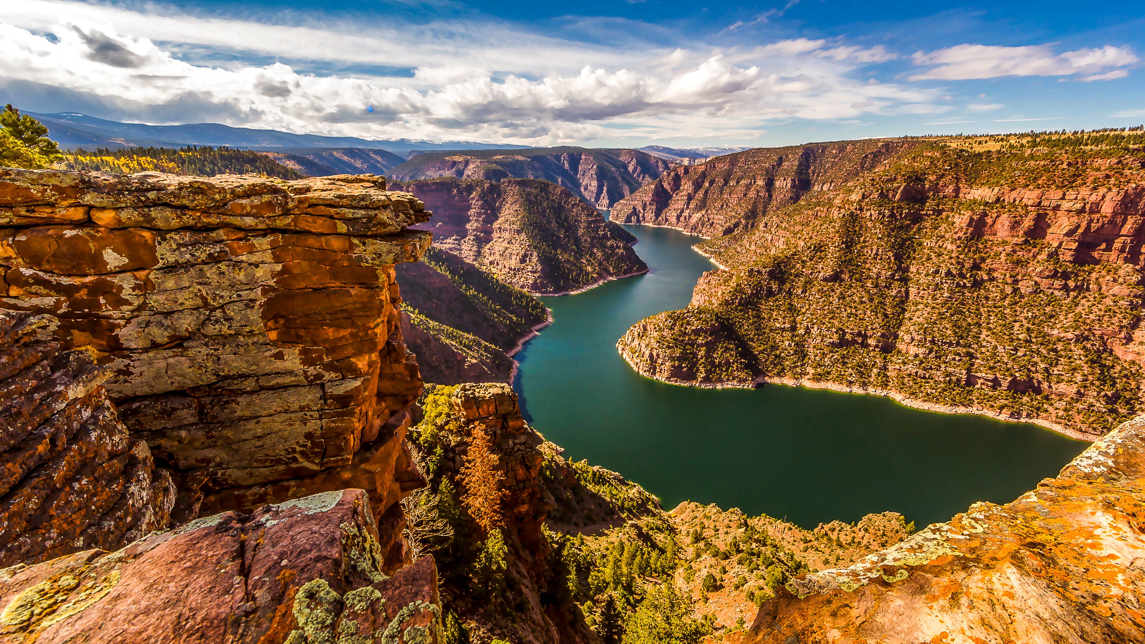 Flaming gorge on the border of Utah Wyoming.