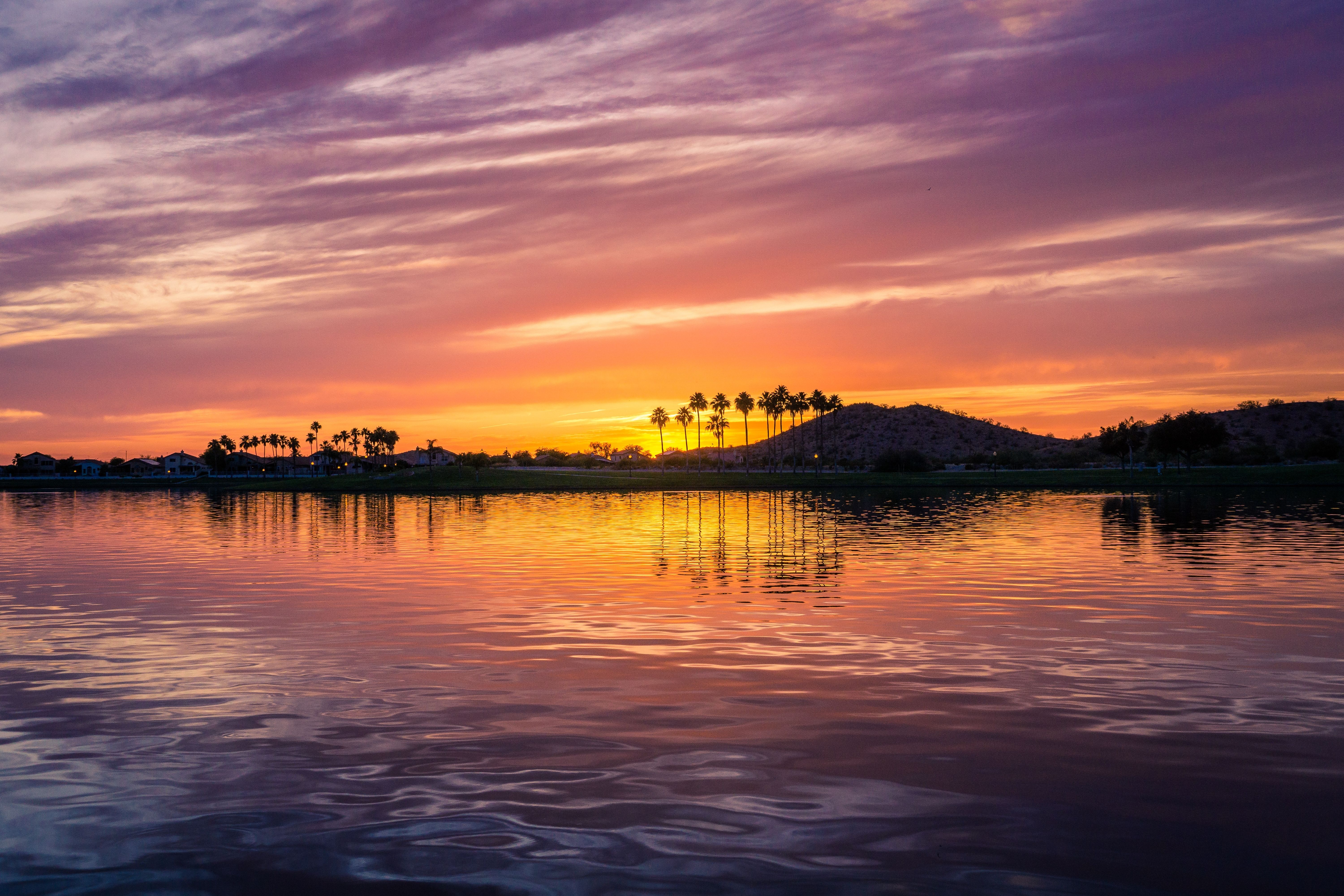 Colorful sunset at Estrella Mountain Ranch, Goodyear, Arizona