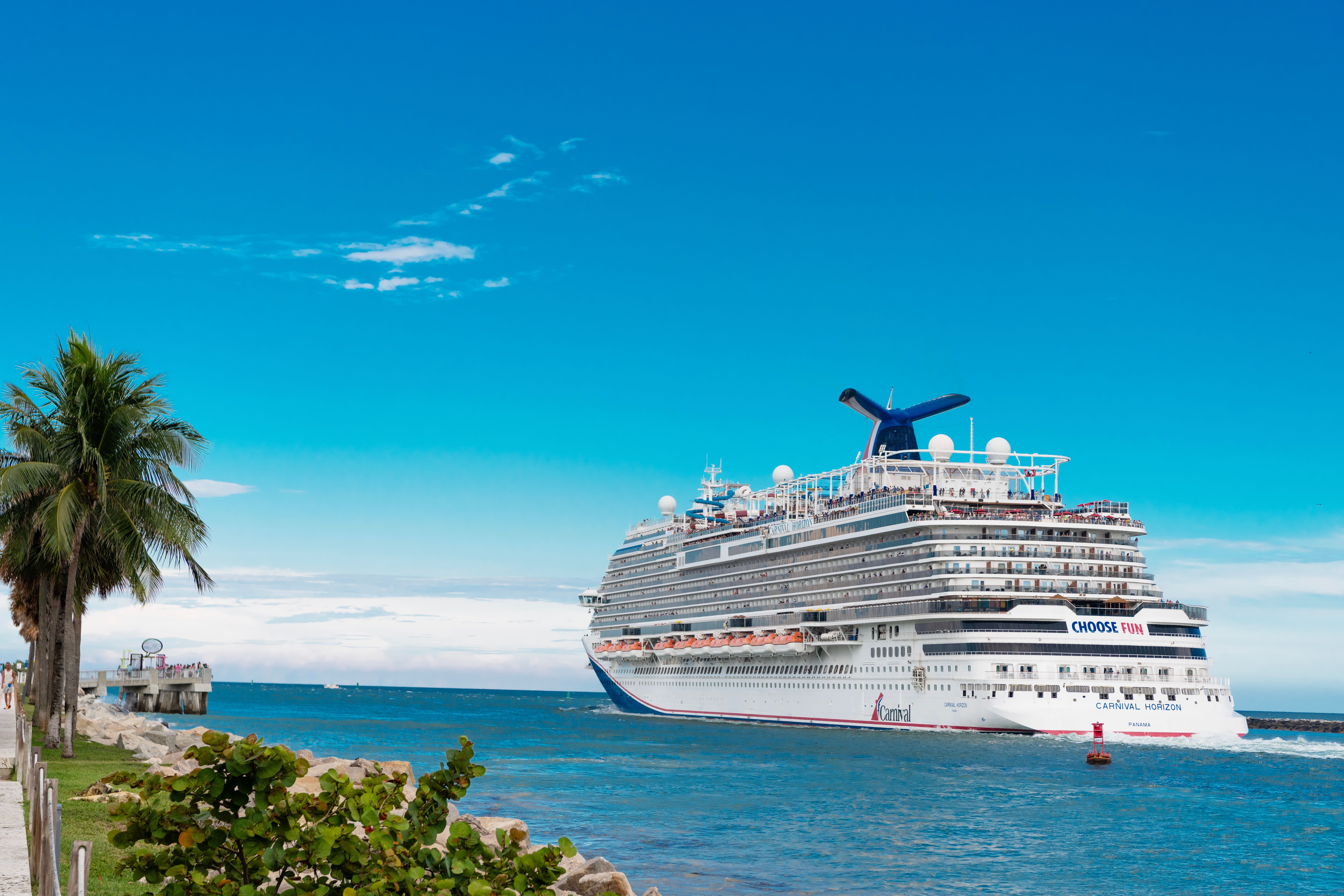 Horizon carnival sailed out of Miami, Florida