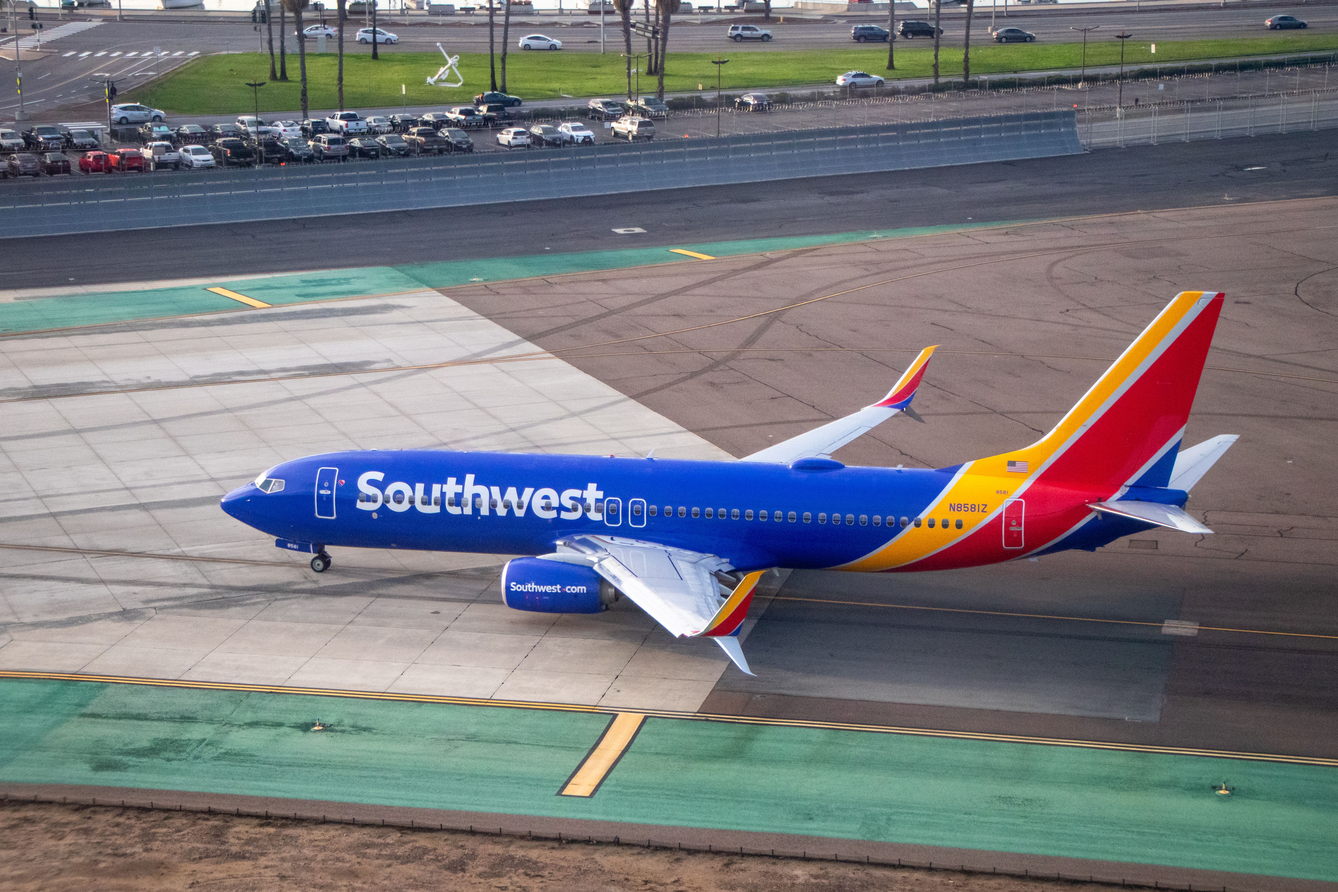 Southwest Airlines on taxiway