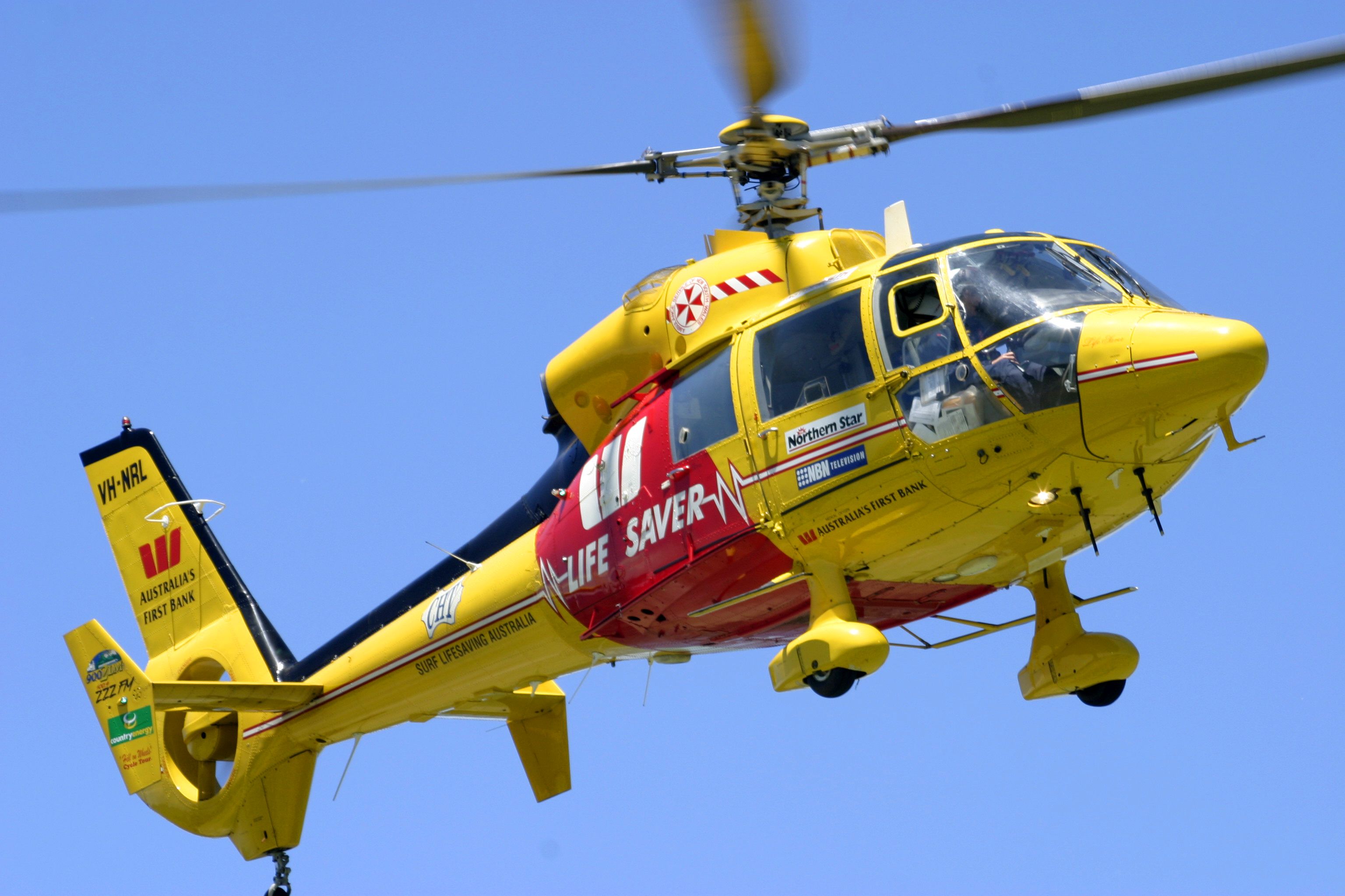 Australian Surfing Rescue Helicopter in action
