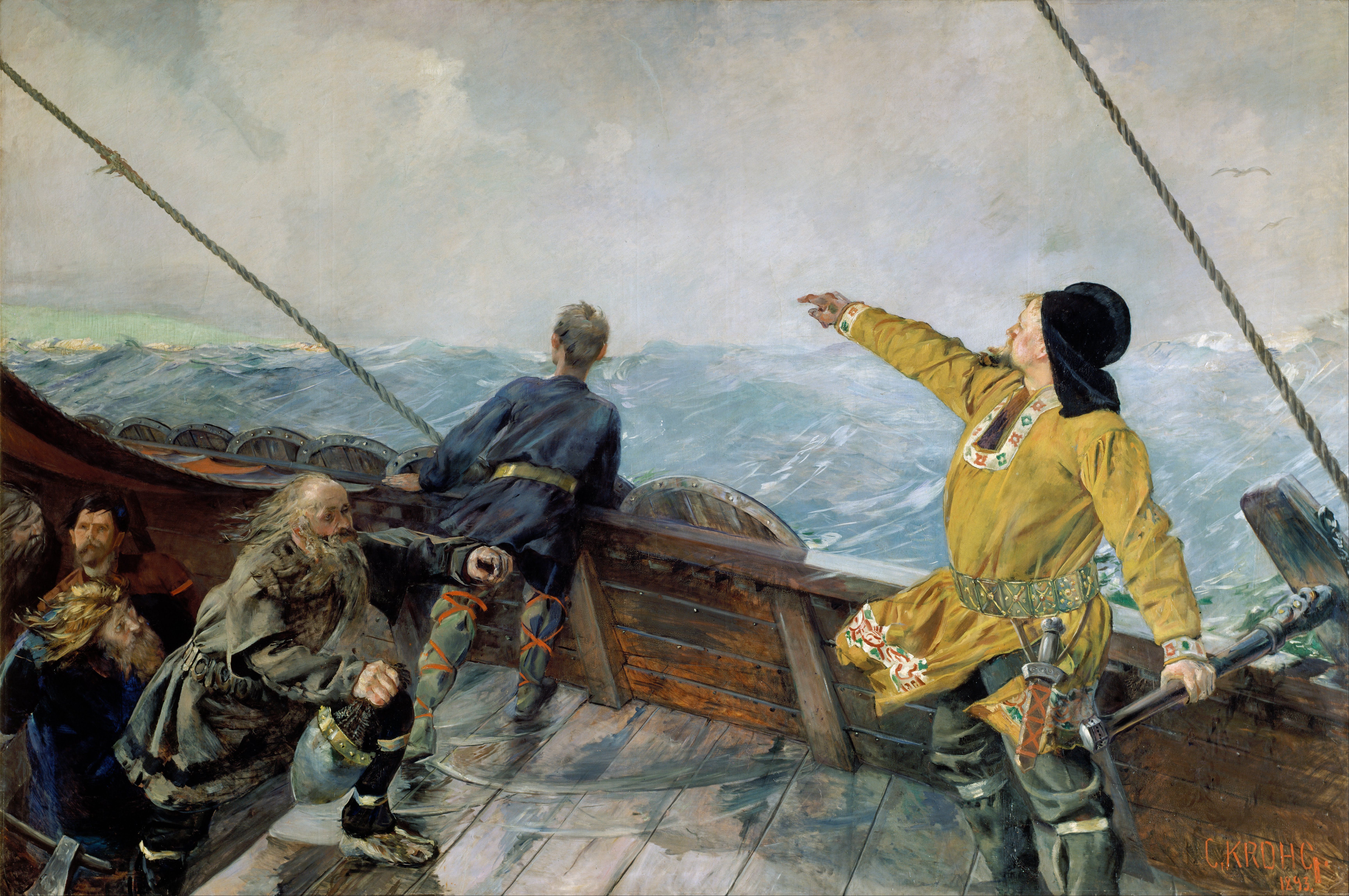 Live Ericsson painting, America's discovery by Christian Kuruj